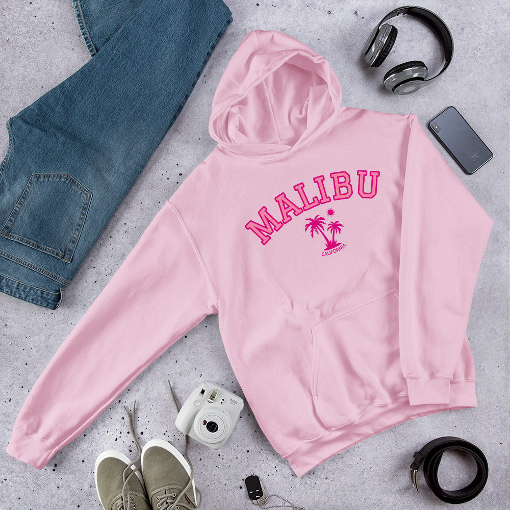 Unisex Malibu California Beach Preppy Hooded Sweatshirt