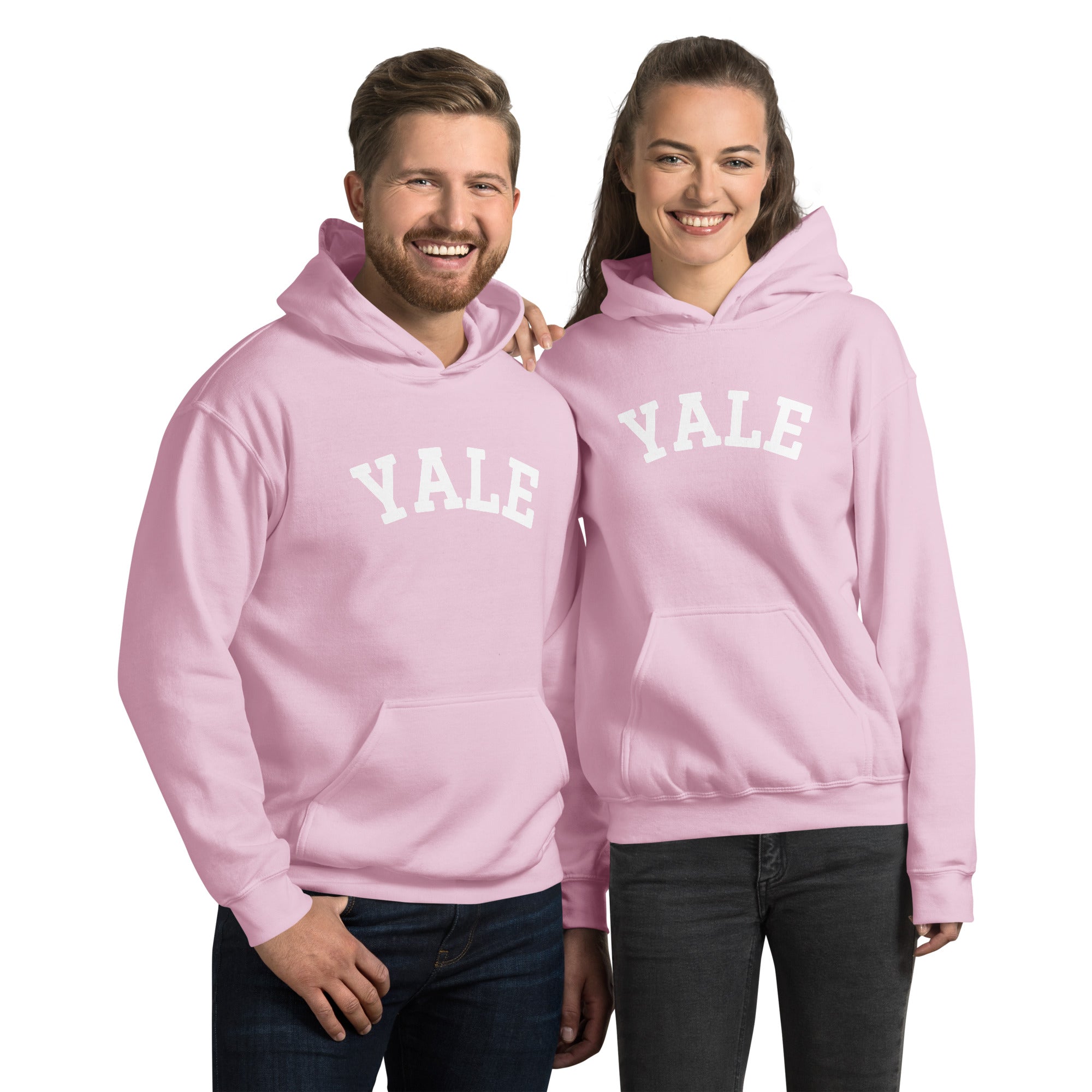 Preppy Pink Yale Aesthetic Hoodie for Women