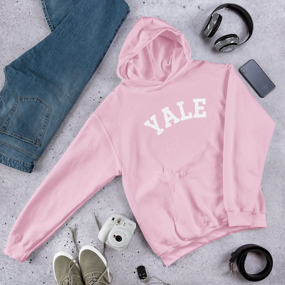 Preppy Pink Yale Aesthetic Hoodie for Women