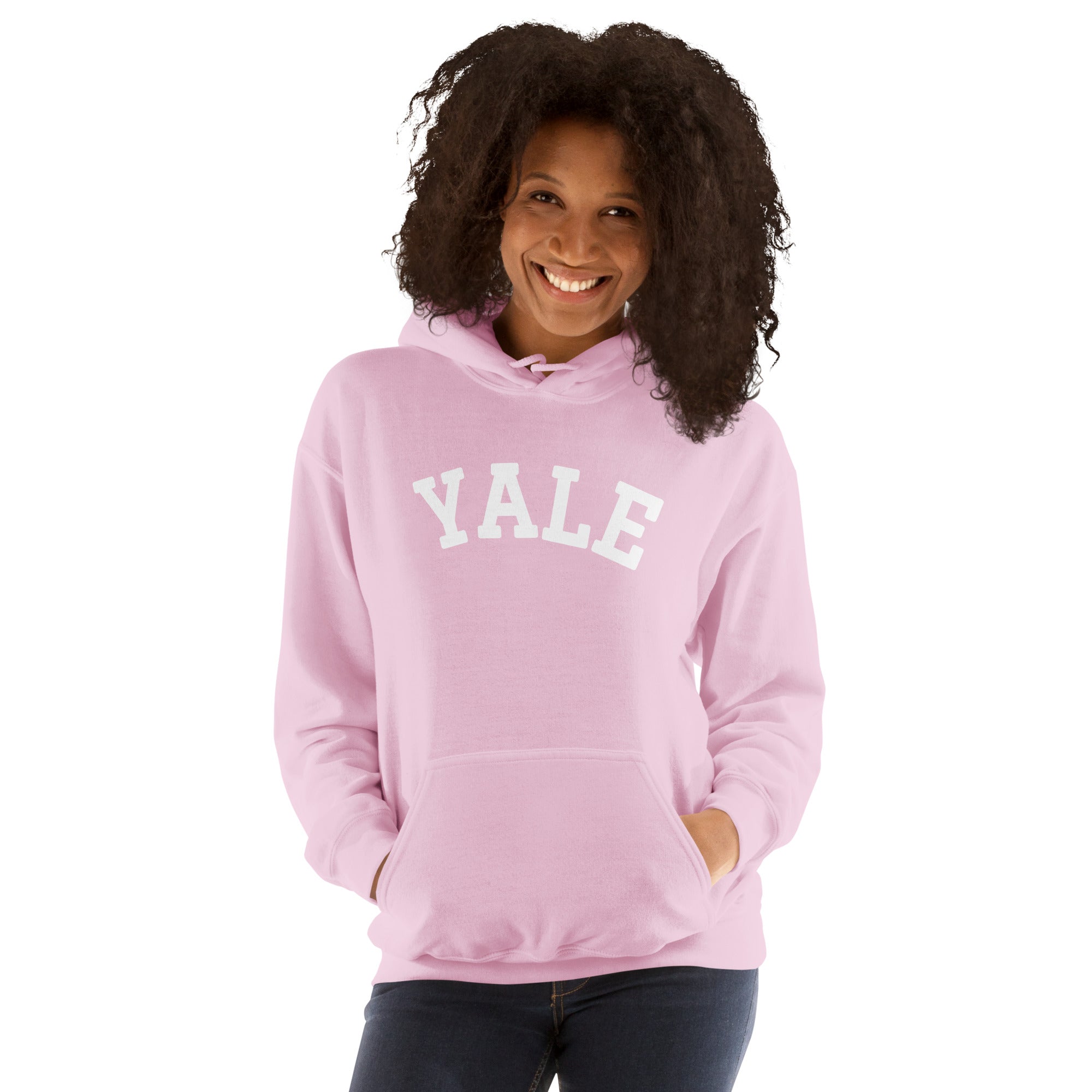 Preppy Pink Yale Aesthetic Hoodie for Women