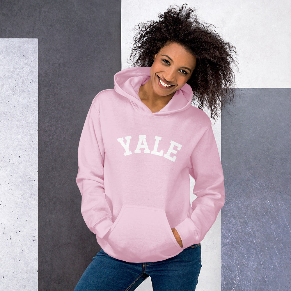 Preppy Pink Yale Aesthetic Hoodie for Women