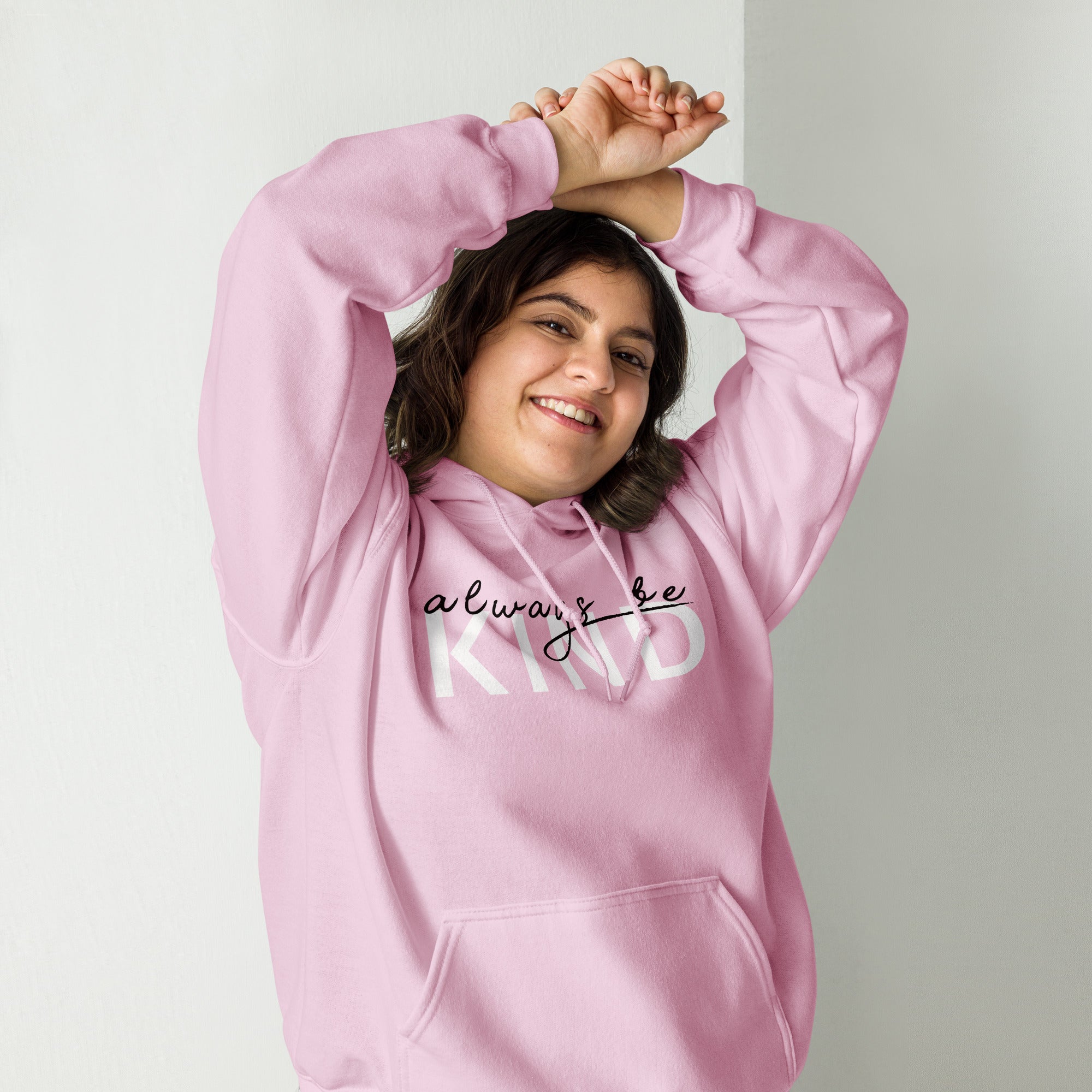 Preppy Pink Be Kind Always Motivational Unisex Hoodie