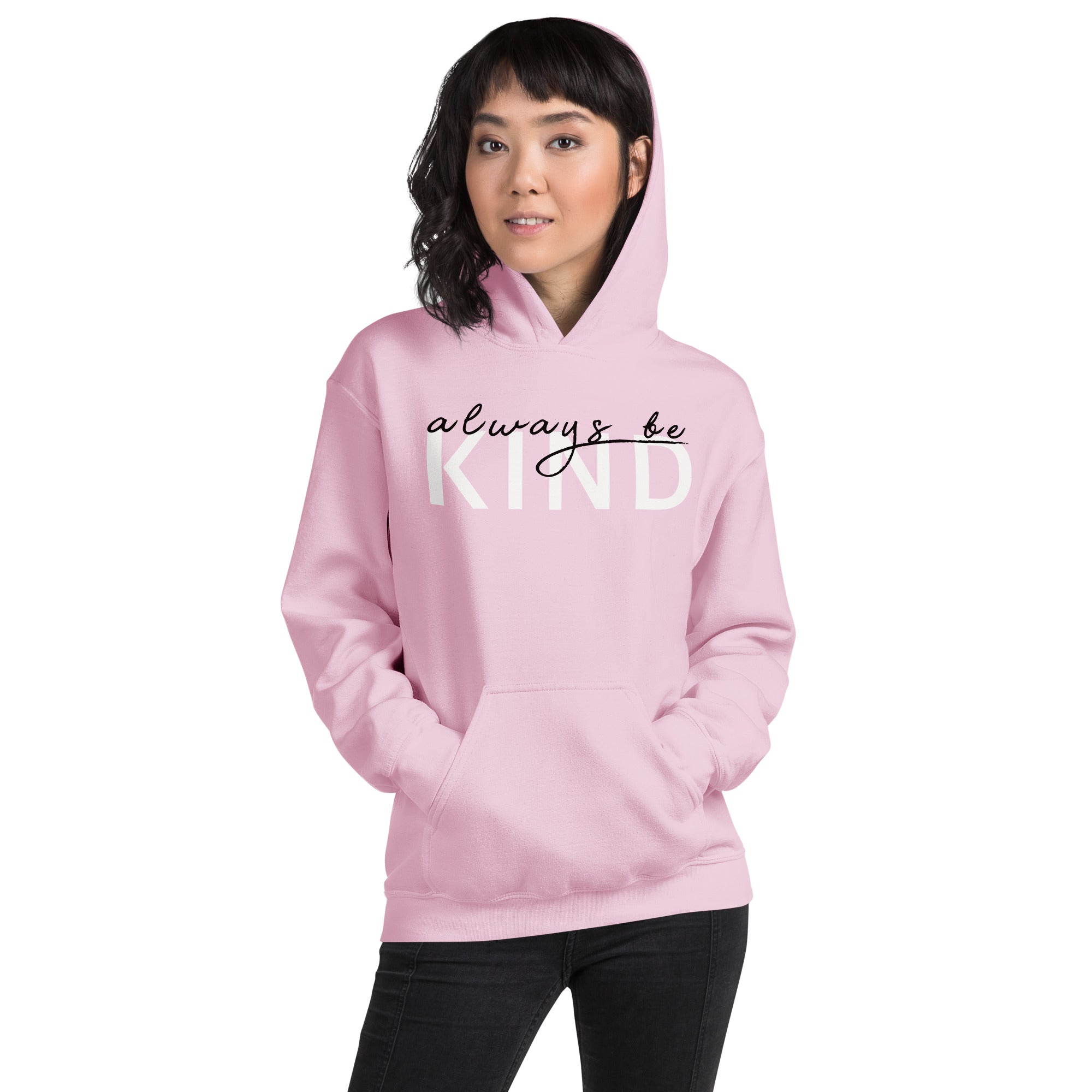Preppy Pink Be Kind Always Motivational Unisex Hoodie