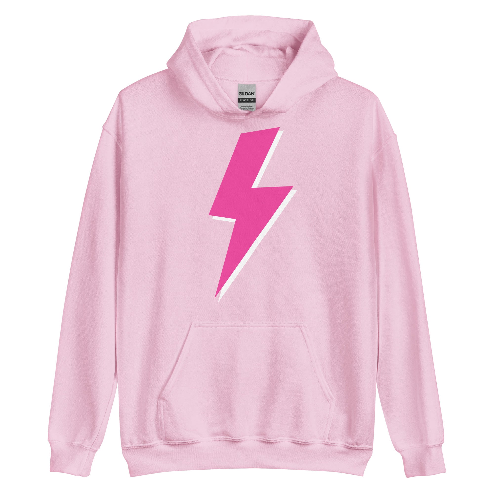 Preppy Pink Lightning Bolt Trendy Aesthetic Hoodie