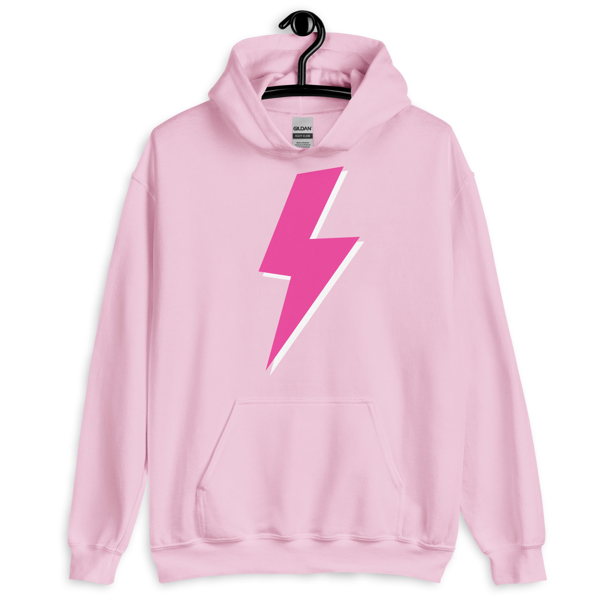 Preppy Pink Lightning Bolt Trendy Aesthetic Hoodie