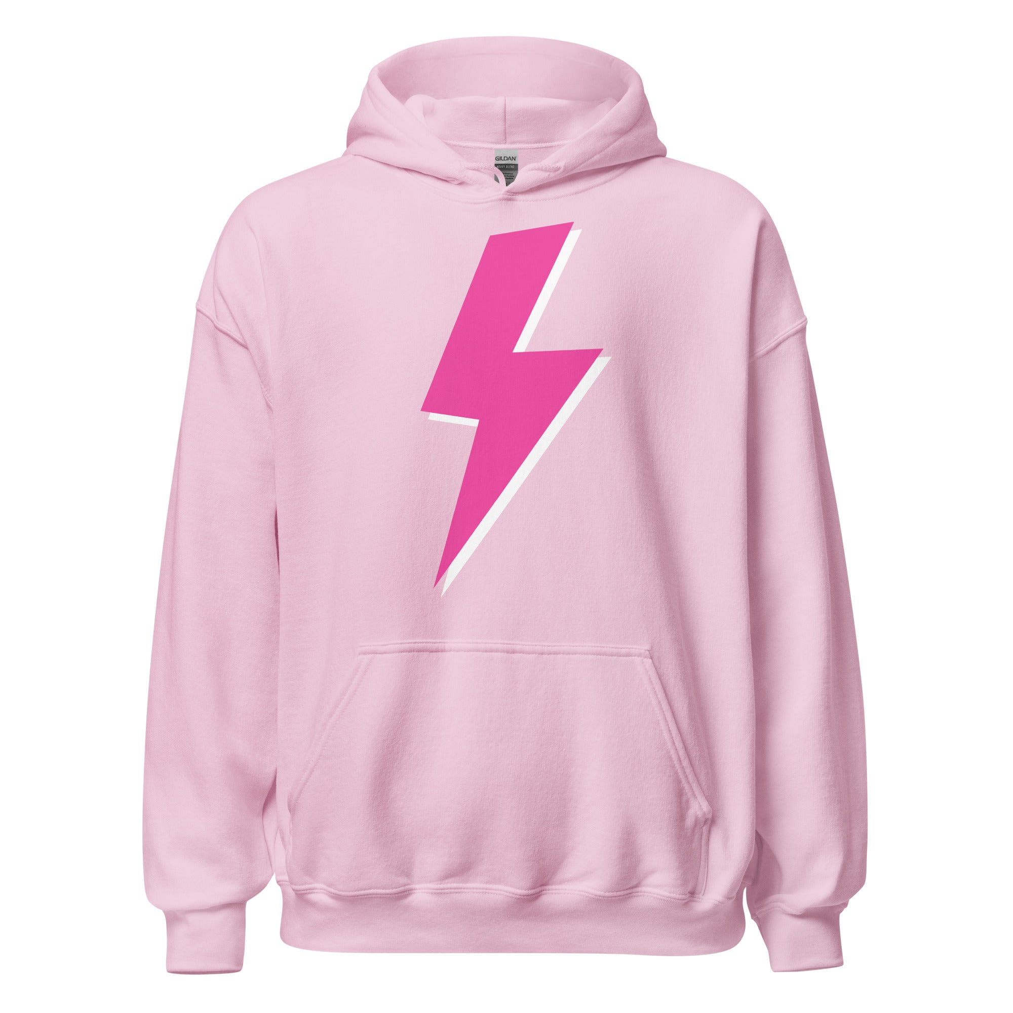 Preppy Pink Lightning Bolt Trendy Aesthetic Hoodie