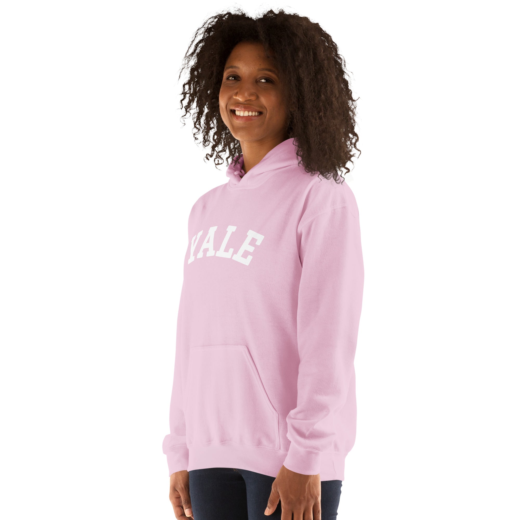 Preppy Pink Yale Aesthetic Hoodie for Women