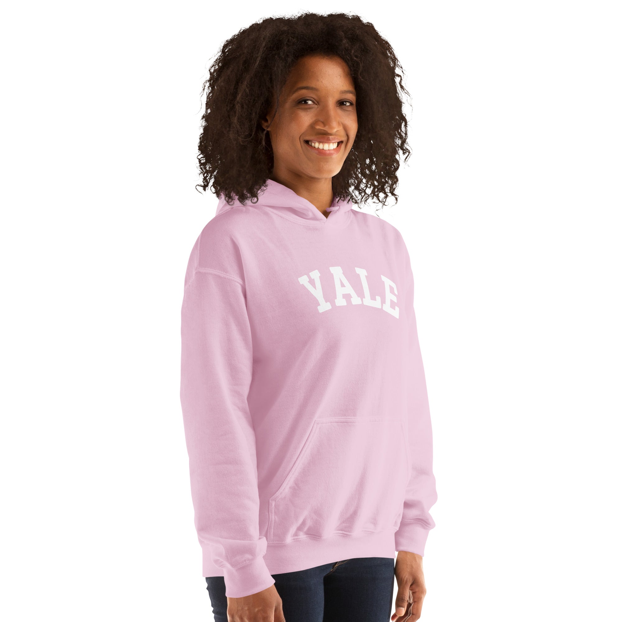 Preppy Pink Yale Aesthetic Hoodie for Women