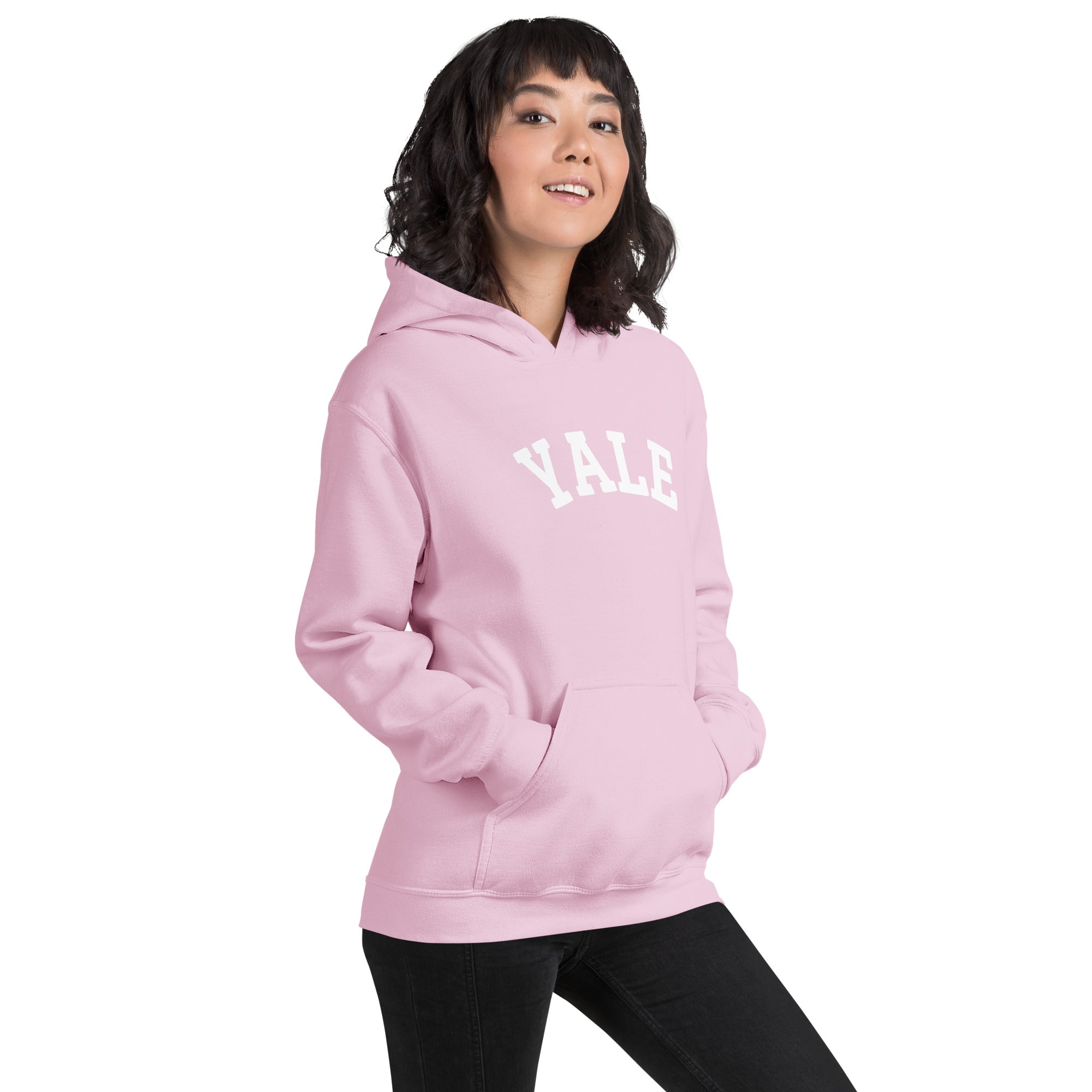 Preppy Pink Yale Aesthetic Hoodie for Women