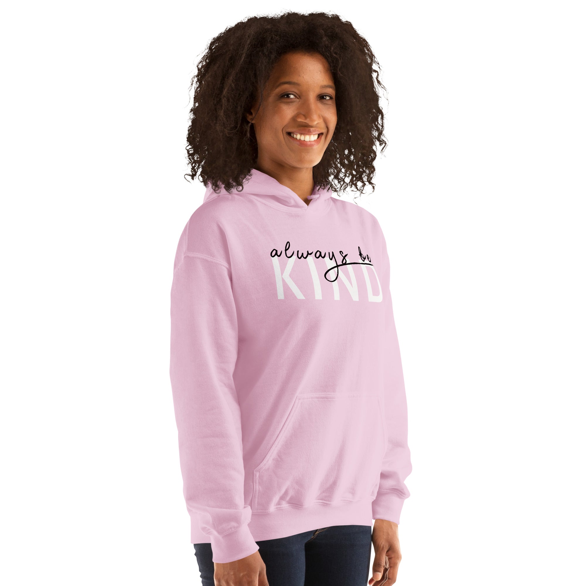 Preppy Pink Be Kind Always Motivational Unisex Hoodie