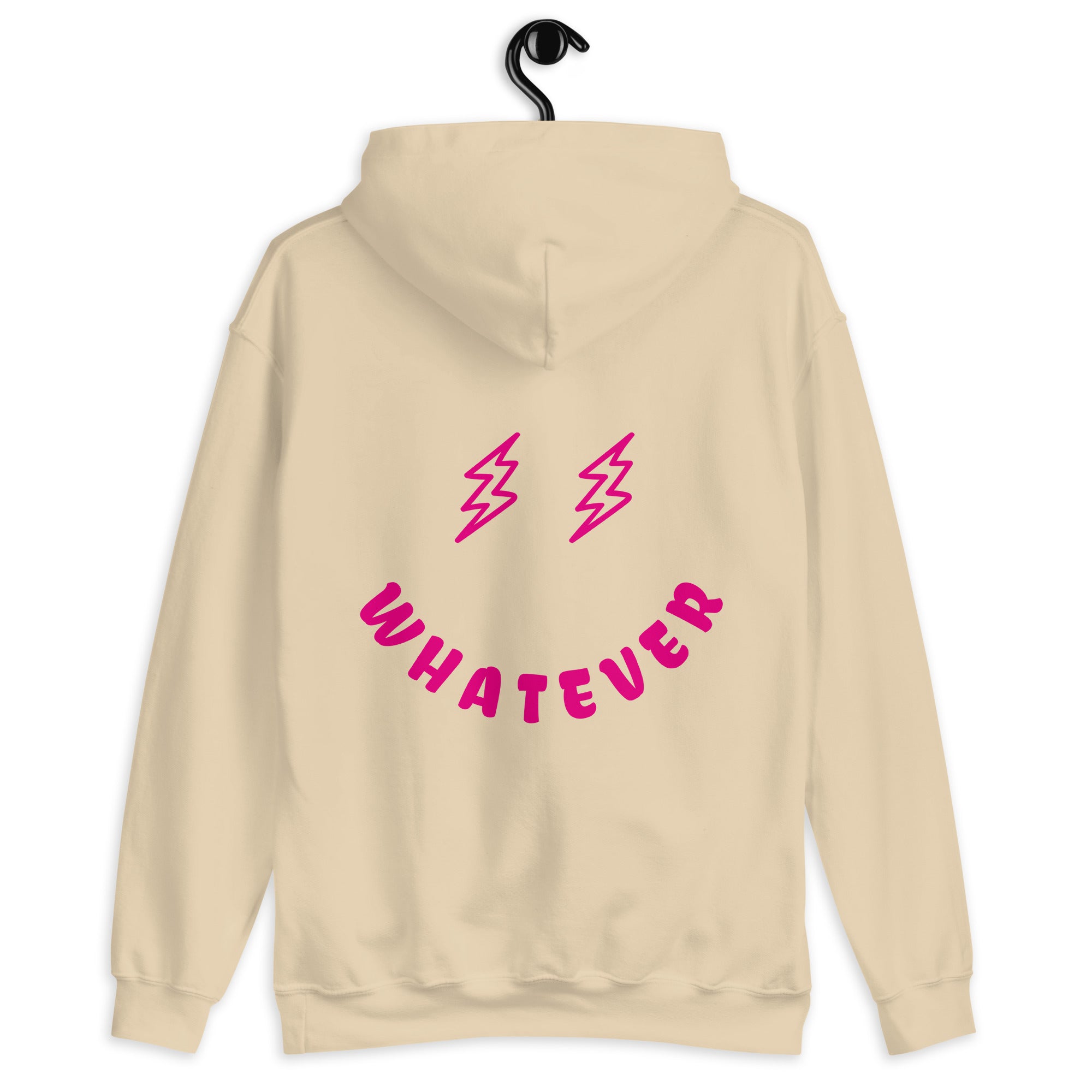 Preppy Bolt Eyes Whatever Smiley Face Aesthetic Hooded Sweatshirt