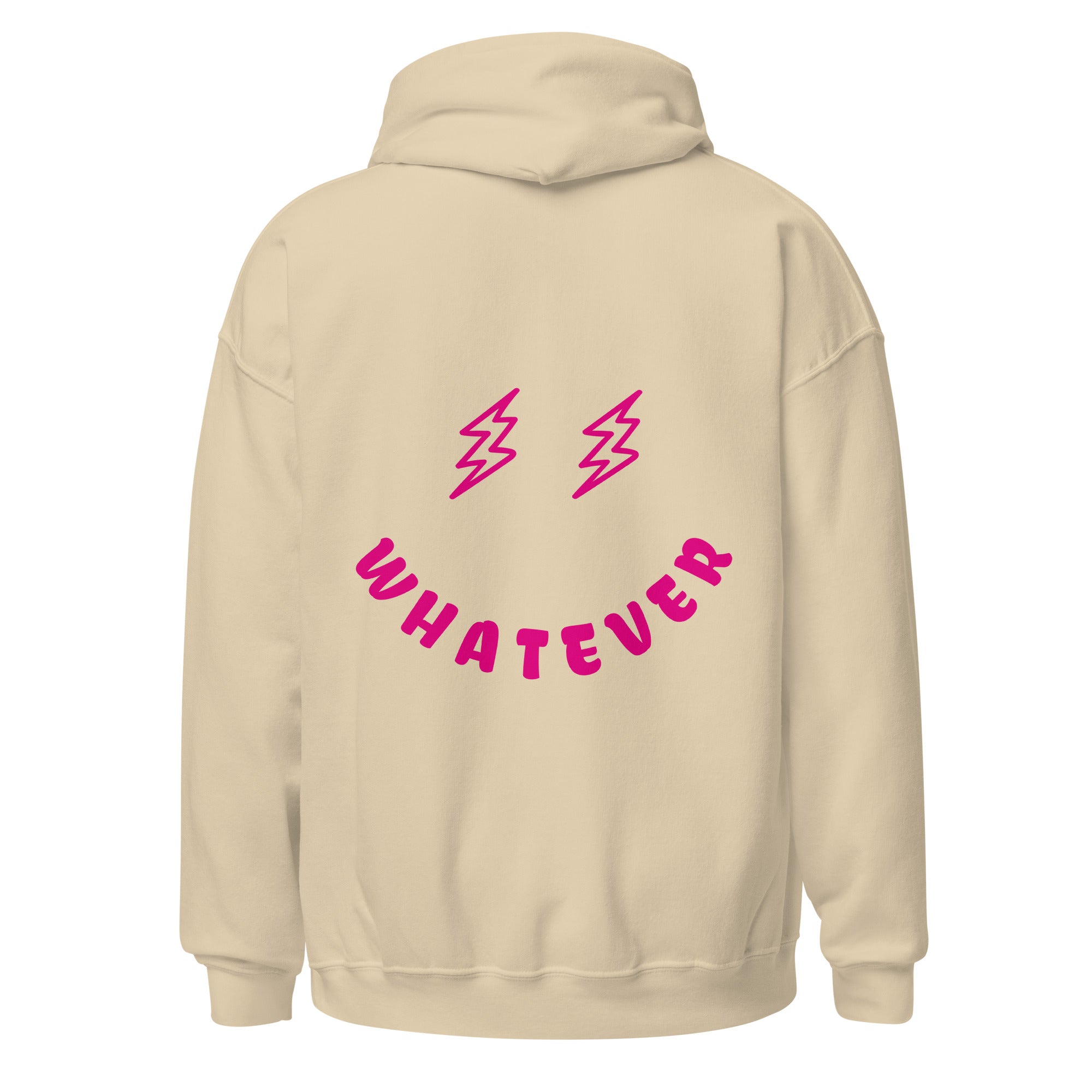 Preppy Bolt Eyes Whatever Smiley Face Aesthetic Hooded Sweatshirt