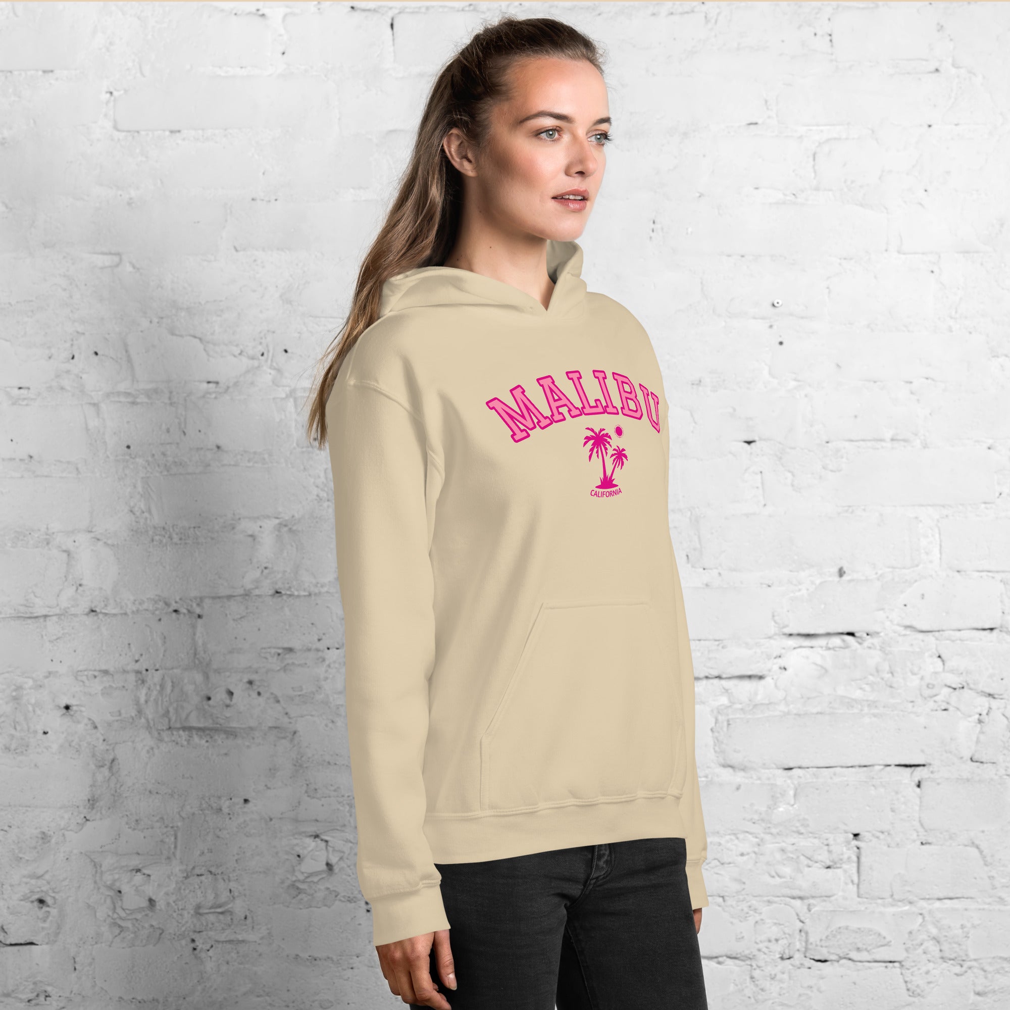 Unisex Malibu California Beach Preppy Hooded Sweatshirt