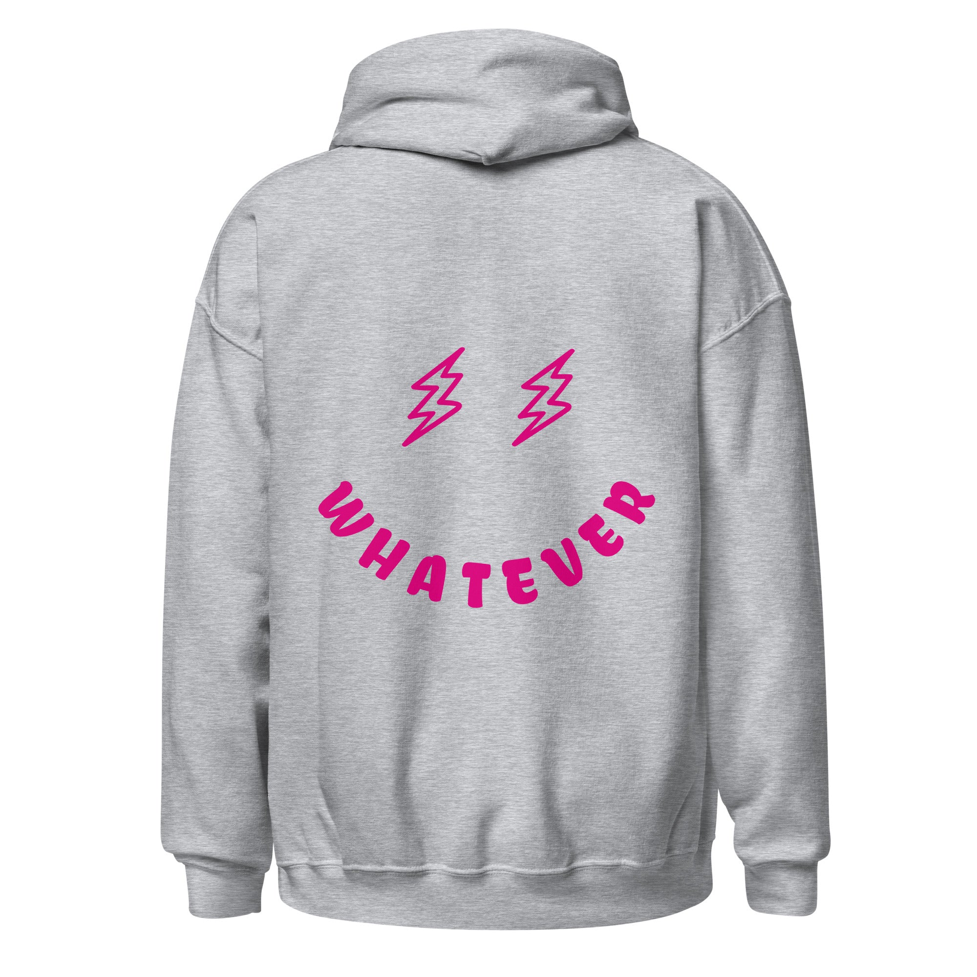 Preppy Bolt Eyes Whatever Smiley Face Aesthetic Hooded Sweatshirt