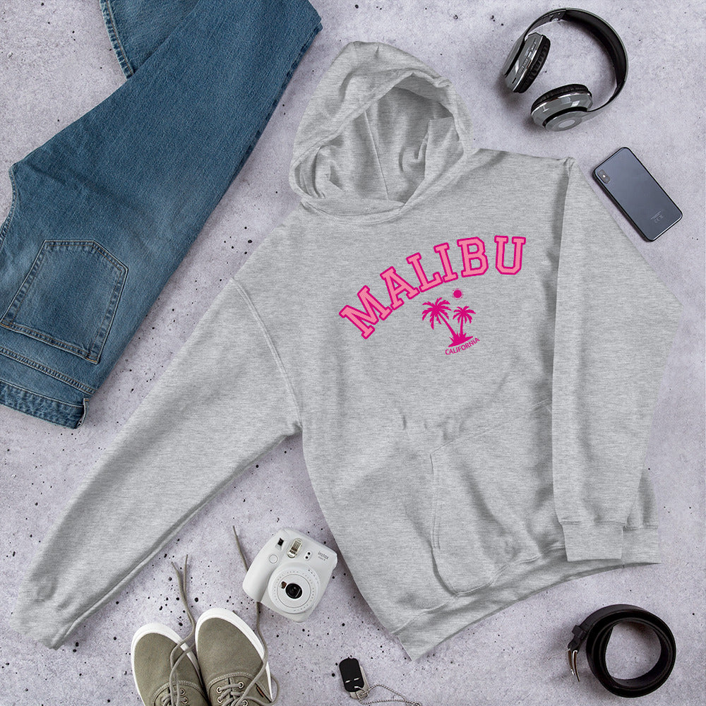 Unisex Malibu California Beach Preppy Hooded Sweatshirt