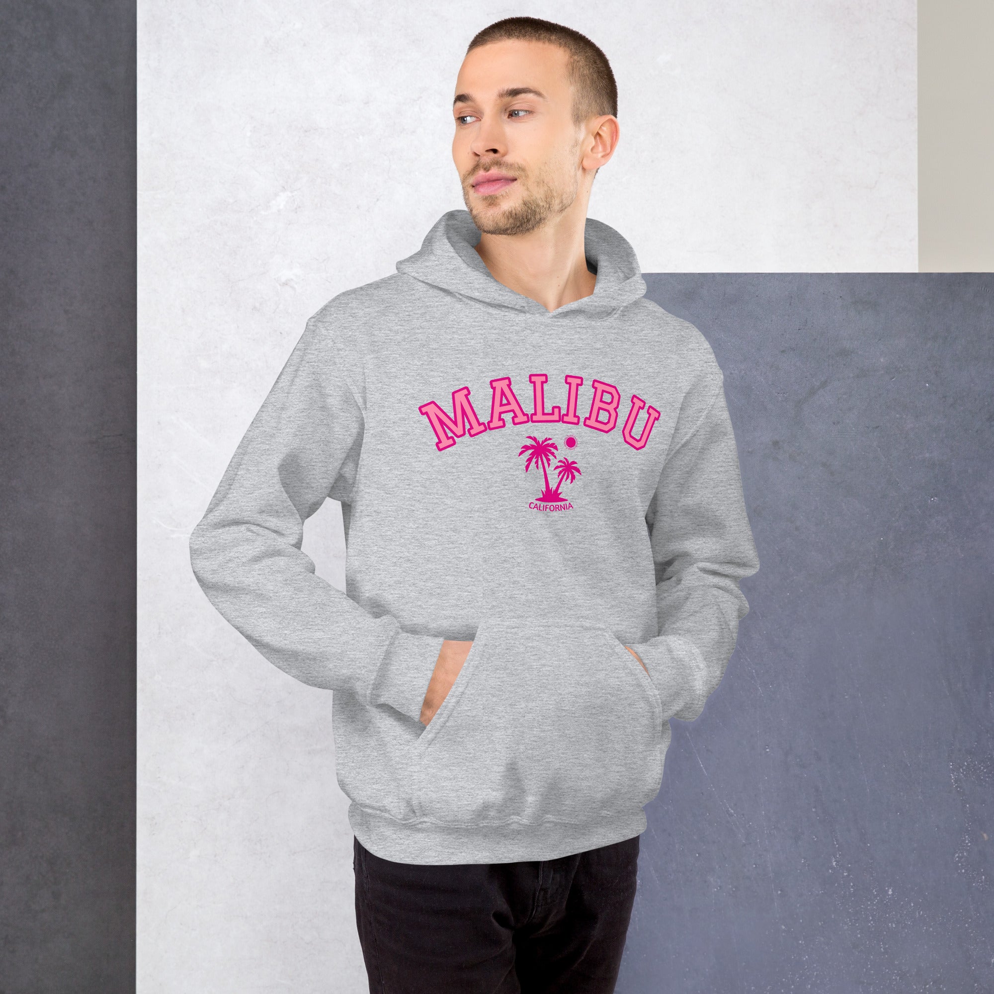 Unisex Malibu California Beach Preppy Hooded Sweatshirt
