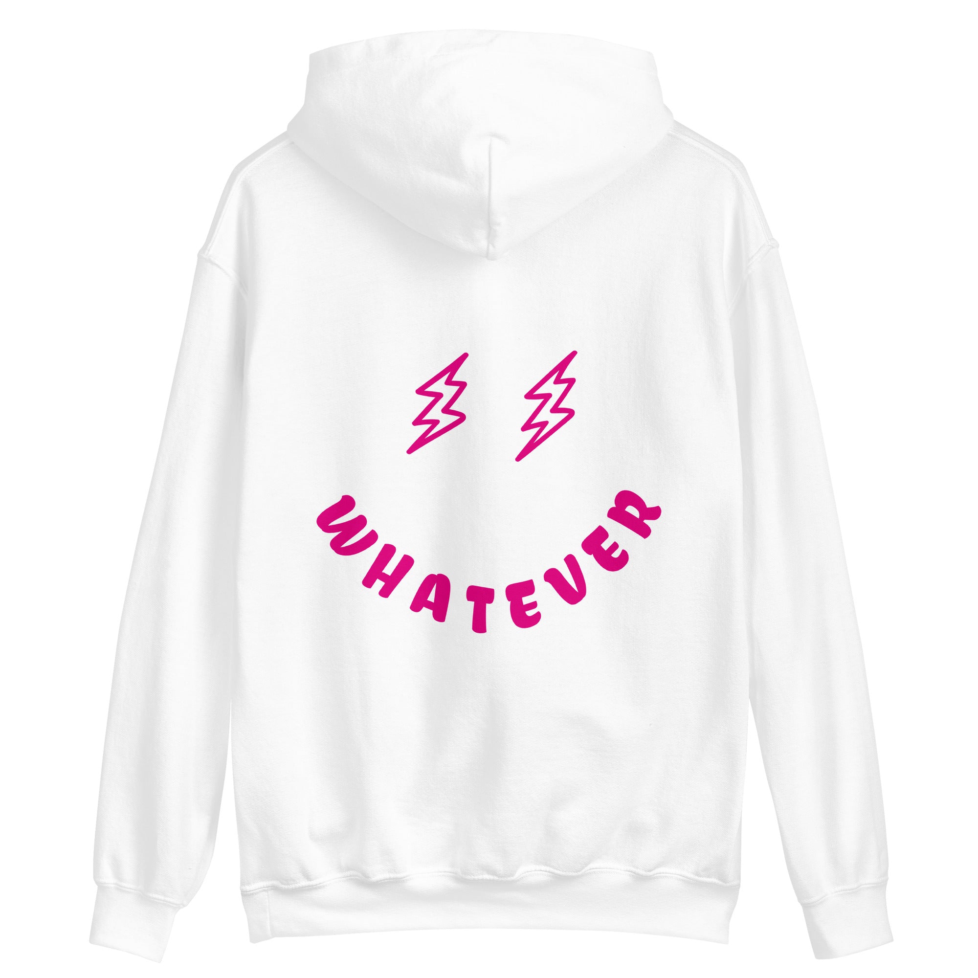 Preppy Bolt Eyes Whatever Smiley Face Aesthetic Hooded Sweatshirt