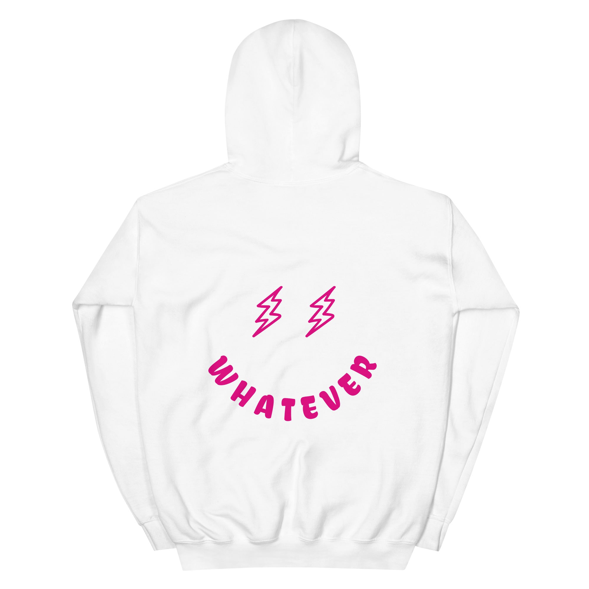 Preppy Bolt Eyes Whatever Smiley Face Aesthetic Hooded Sweatshirt