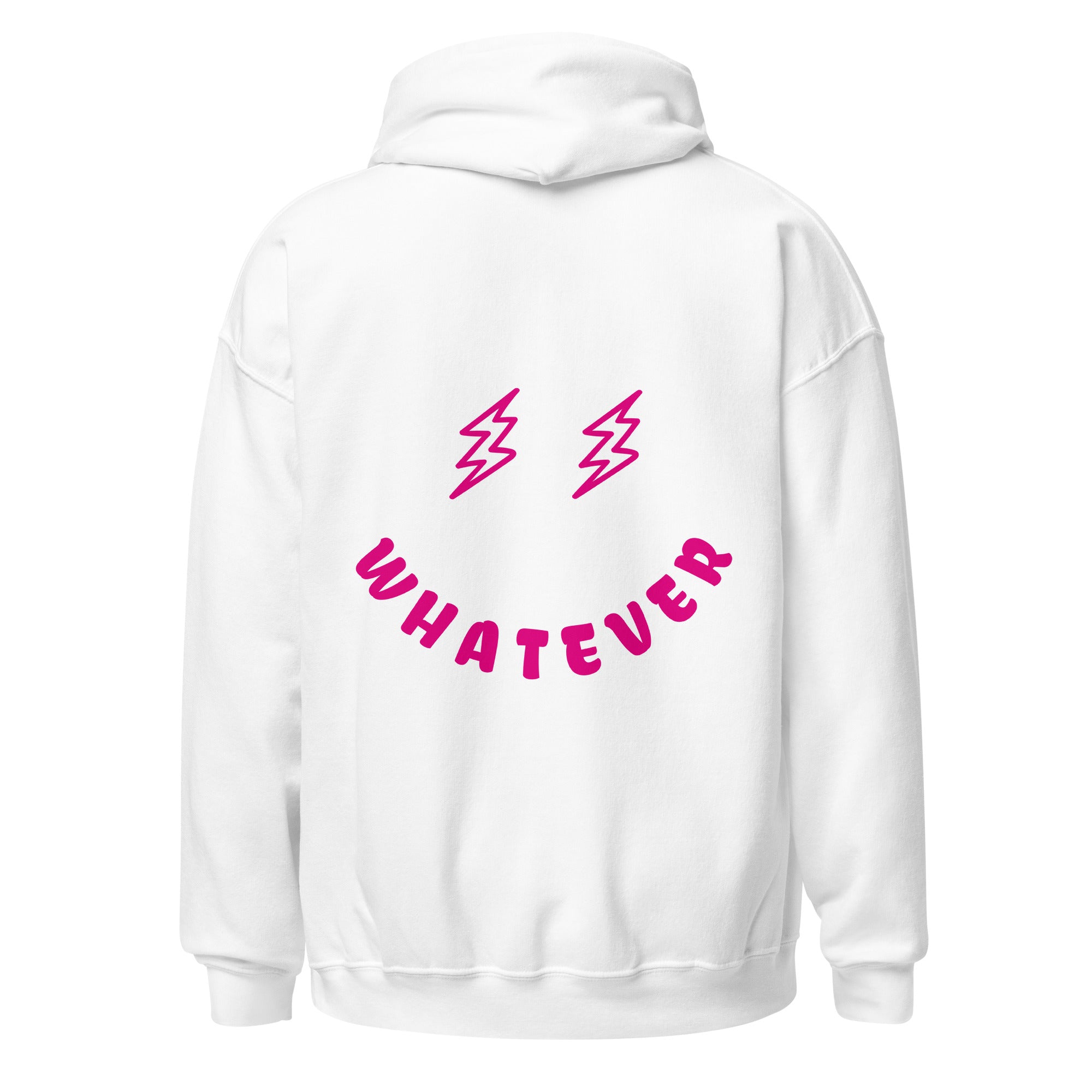 Preppy Bolt Eyes Whatever Smiley Face Aesthetic Hooded Sweatshirt