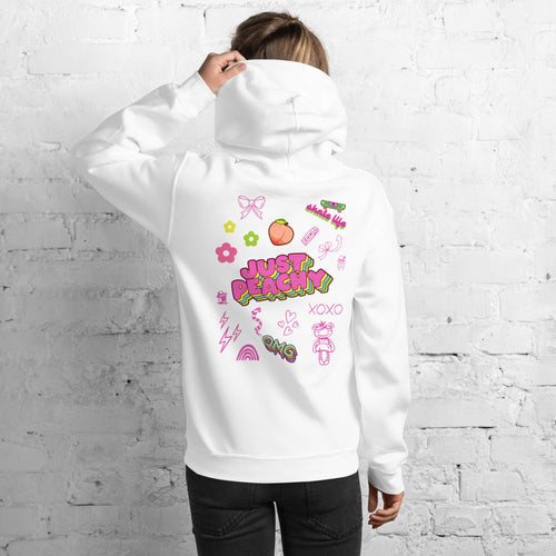 Preppy Just Peachy Hoodie Trendy Aesthetic Hooded Sweatshirt