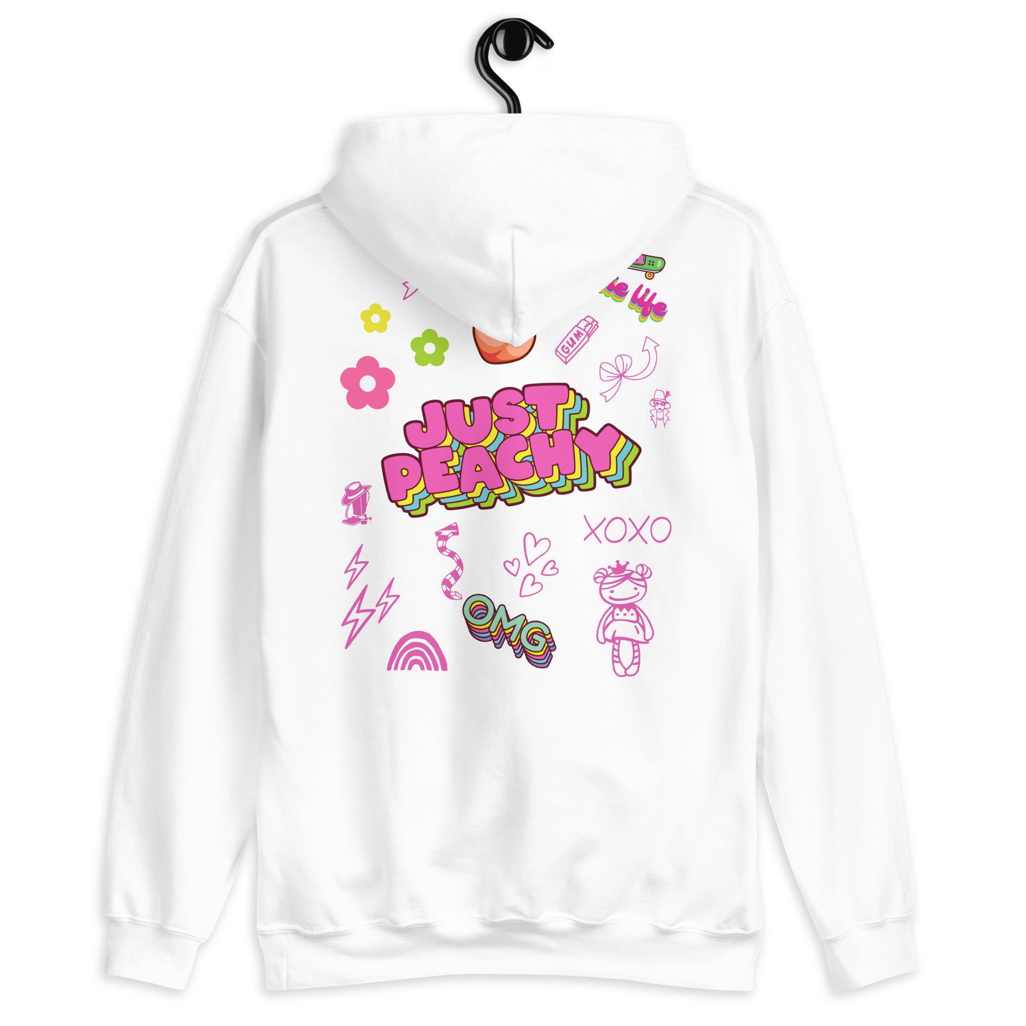 Preppy Just Peachy Hoodie Trendy Aesthetic Hooded Sweatshirt