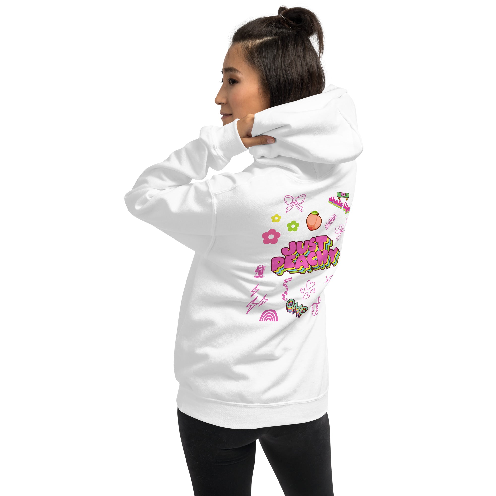 Preppy Just Peachy Hoodie Trendy Aesthetic Hooded Sweatshirt