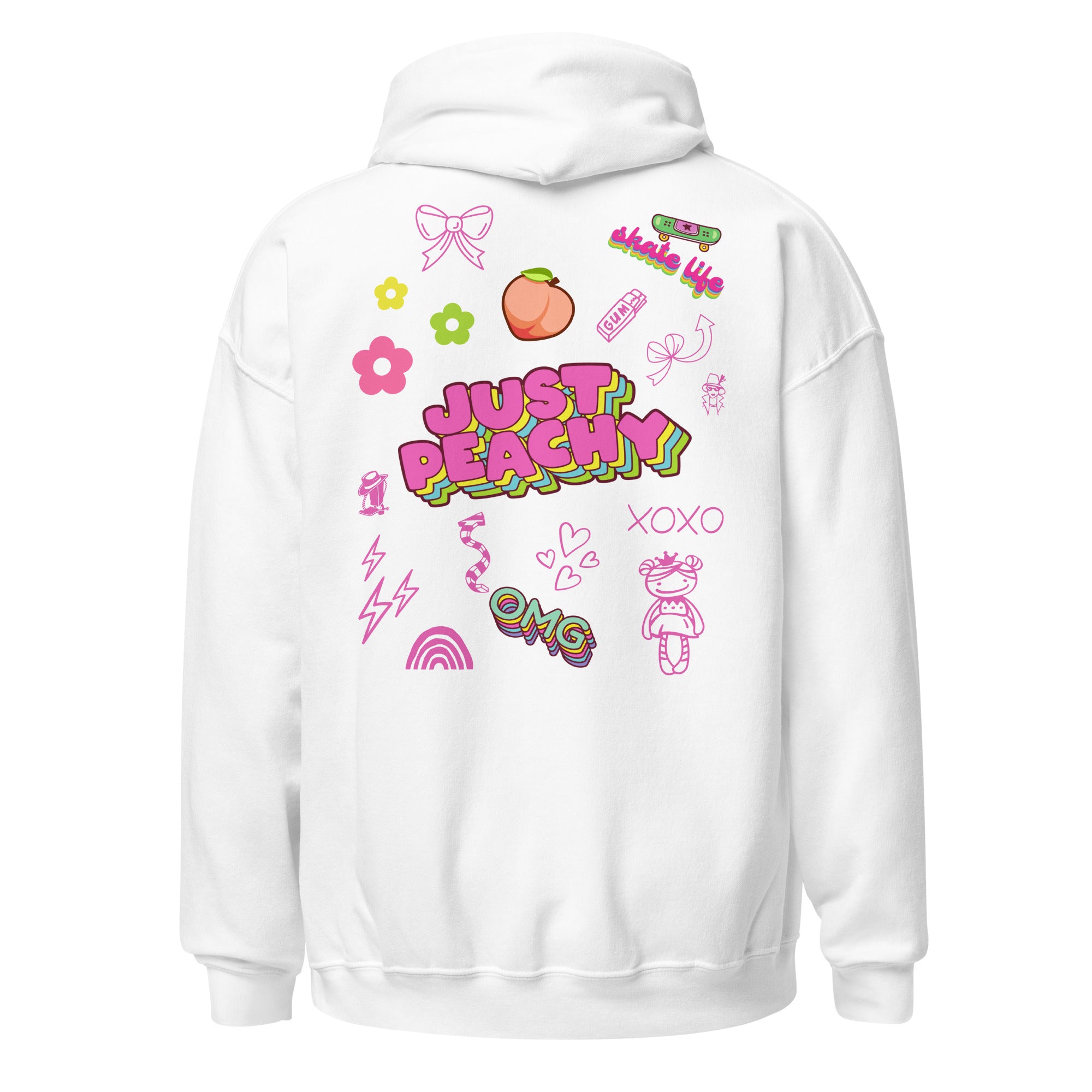 Preppy Just Peachy Hoodie Trendy Aesthetic Hooded Sweatshirt