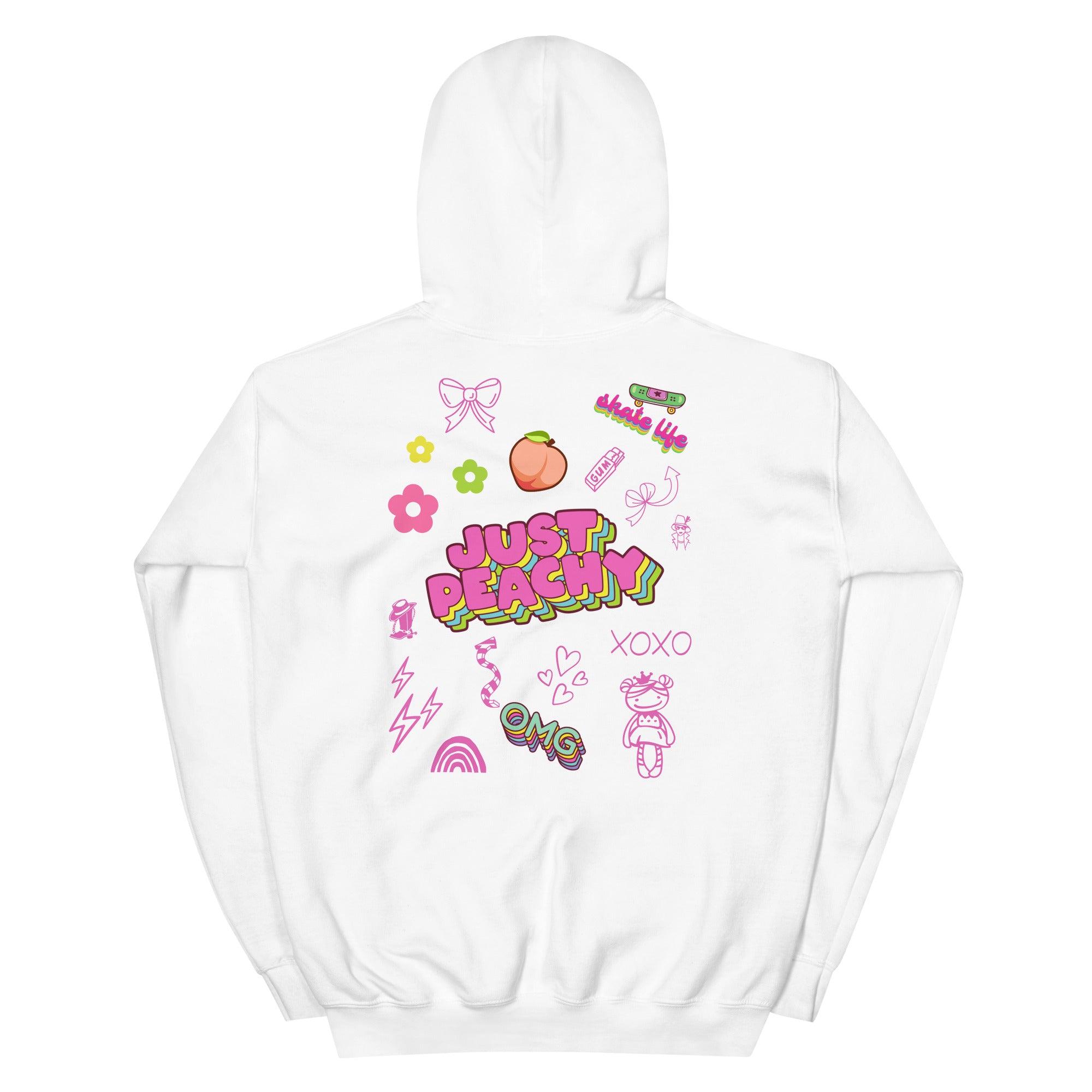 Preppy Just Peachy Hoodie Trendy Aesthetic Hooded Sweatshirt