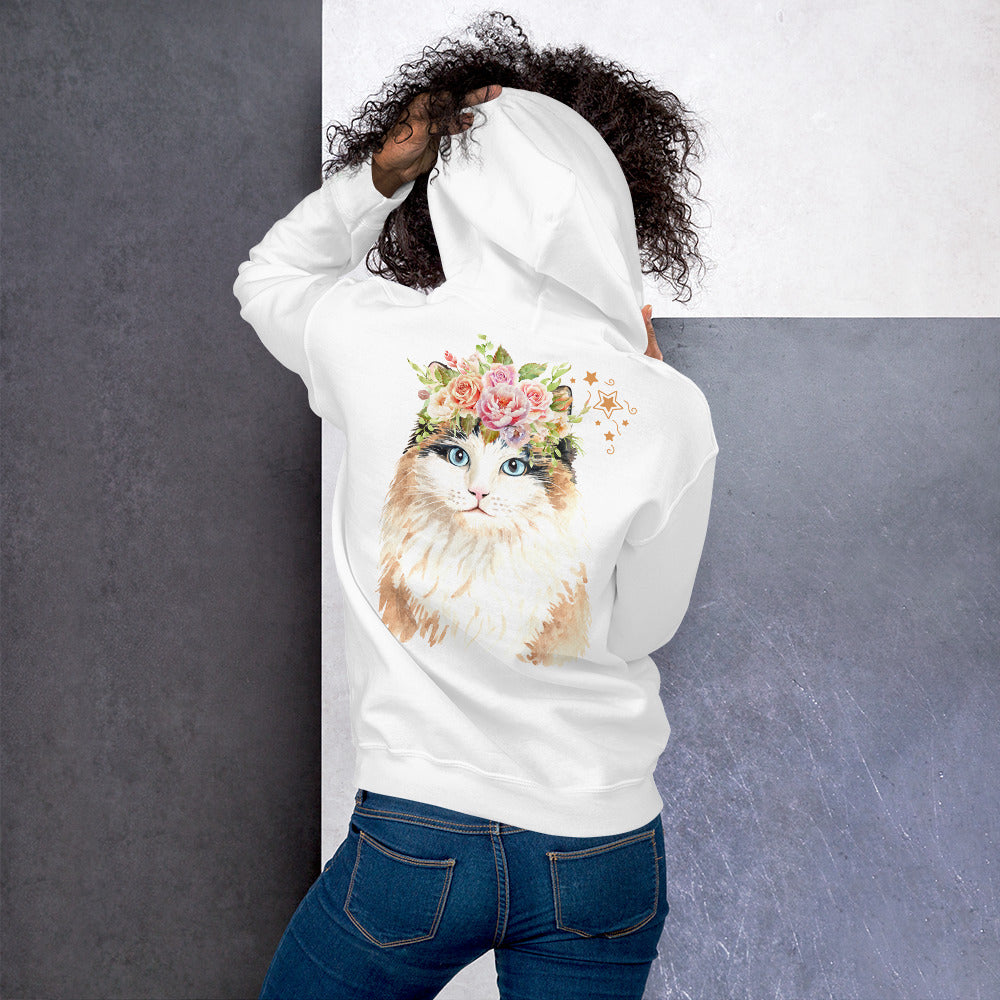 Preppy Cat Purr Cute Aesthetic Hoodie for Women