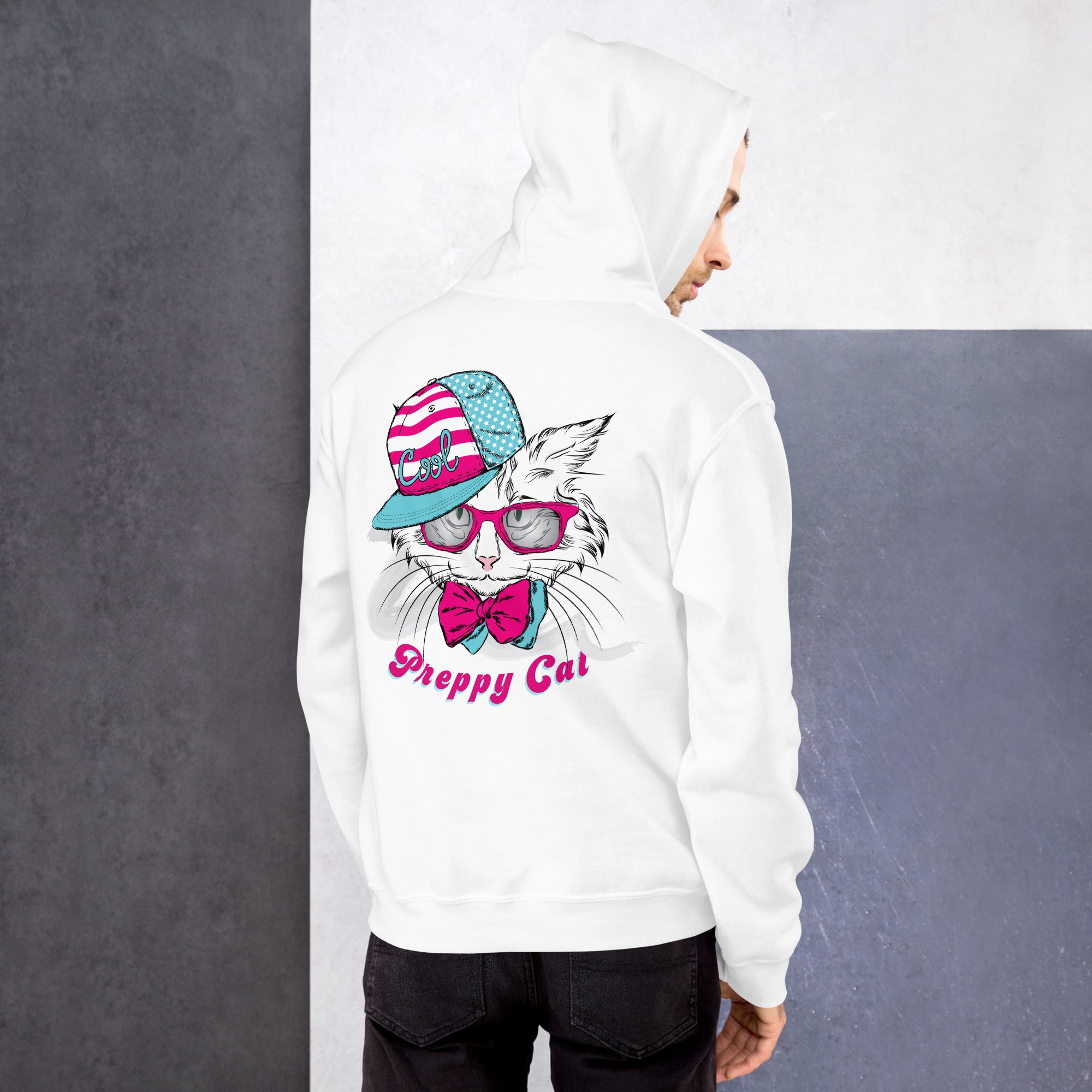 Preppy Cat Aesthetic Unisex Pullover Hoodie Sweatshirt