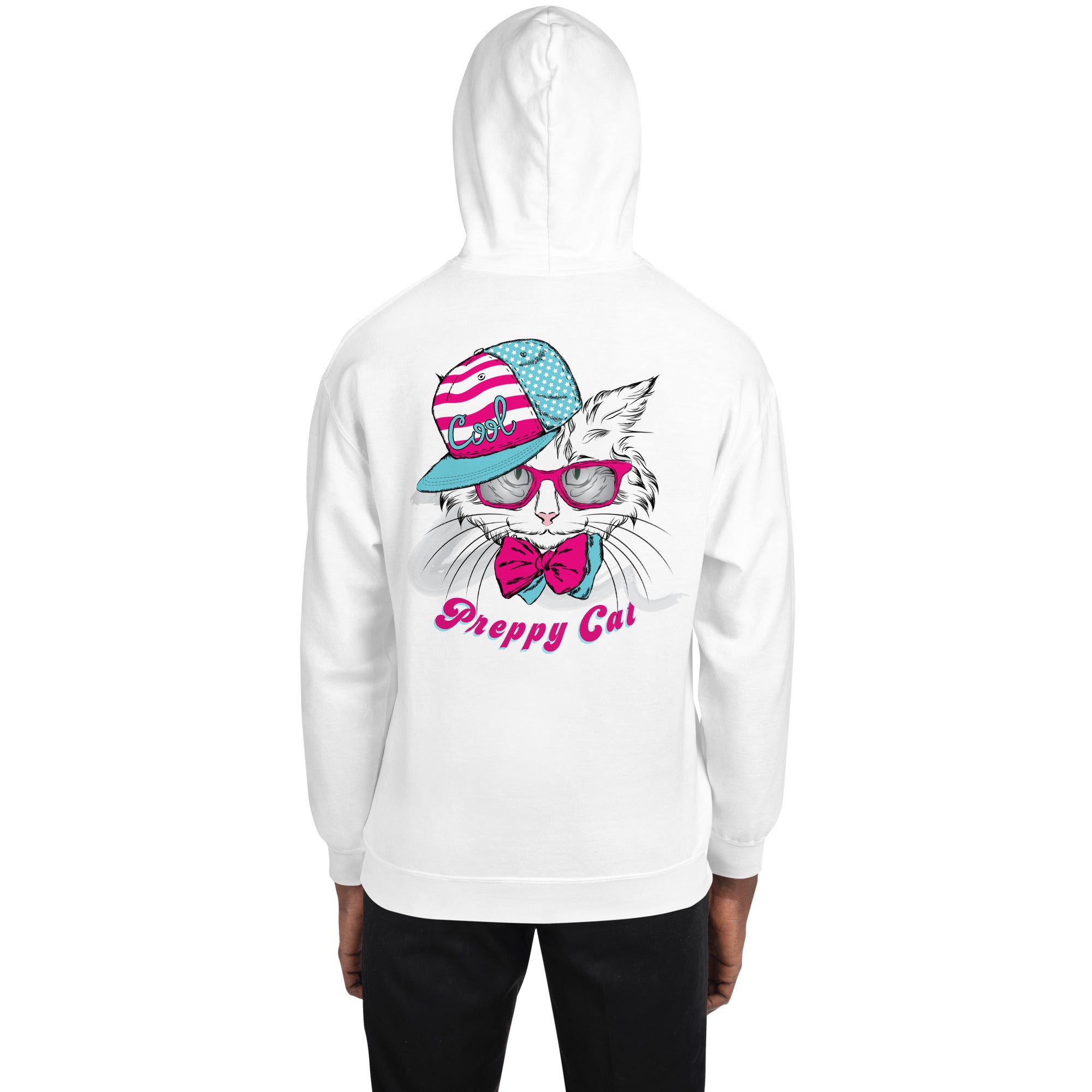 Preppy Cat Aesthetic Unisex Pullover Hoodie Sweatshirt