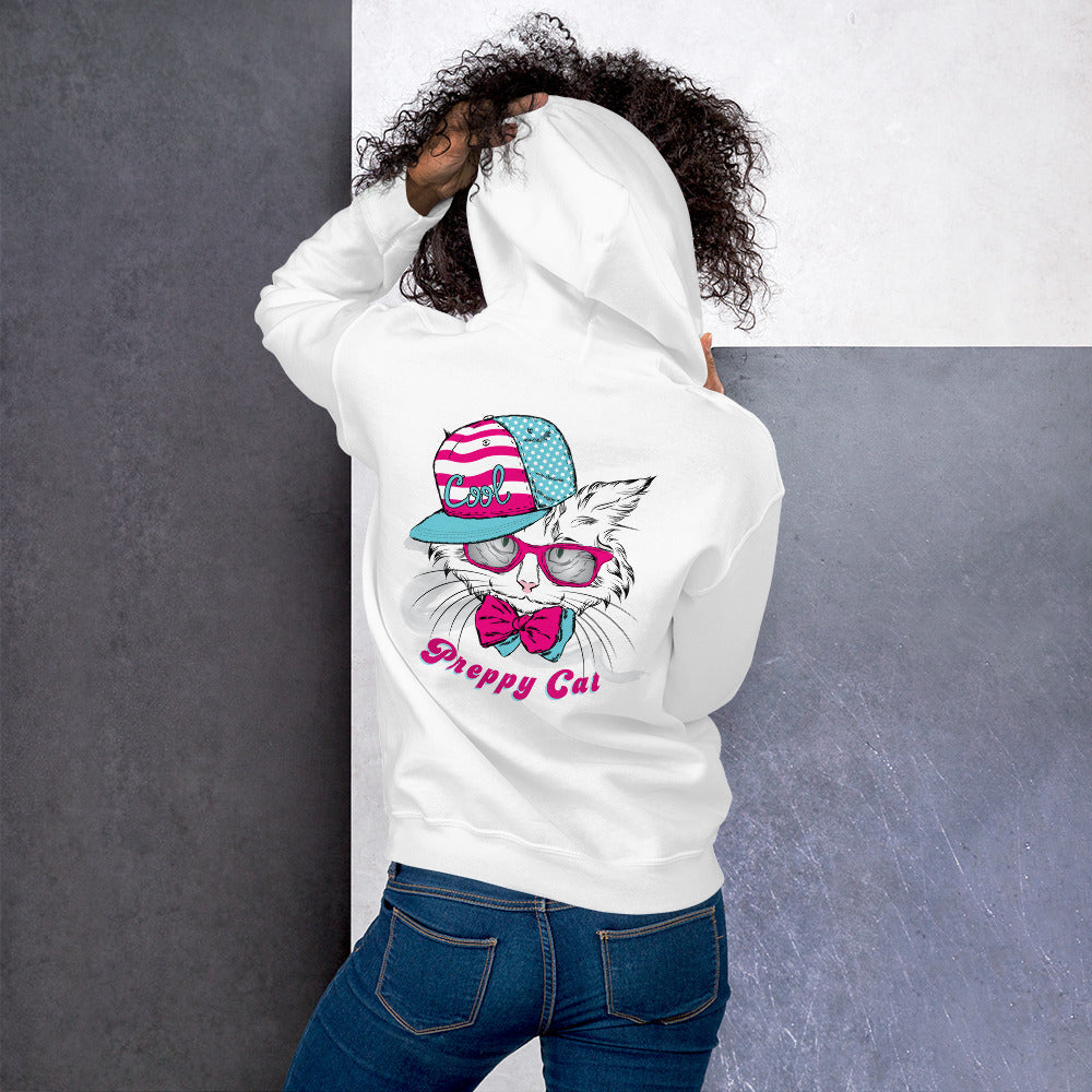 Preppy Cat Aesthetic Unisex Pullover Hoodie Sweatshirt