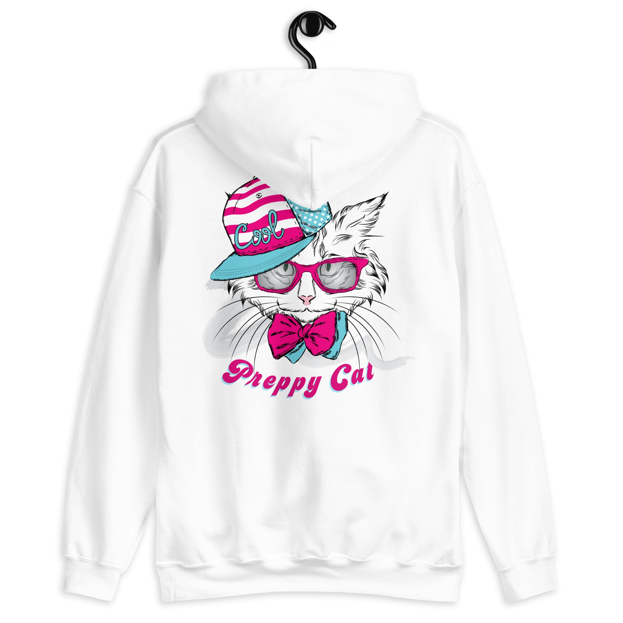 Preppy Cat Aesthetic Unisex Pullover Hoodie Sweatshirt