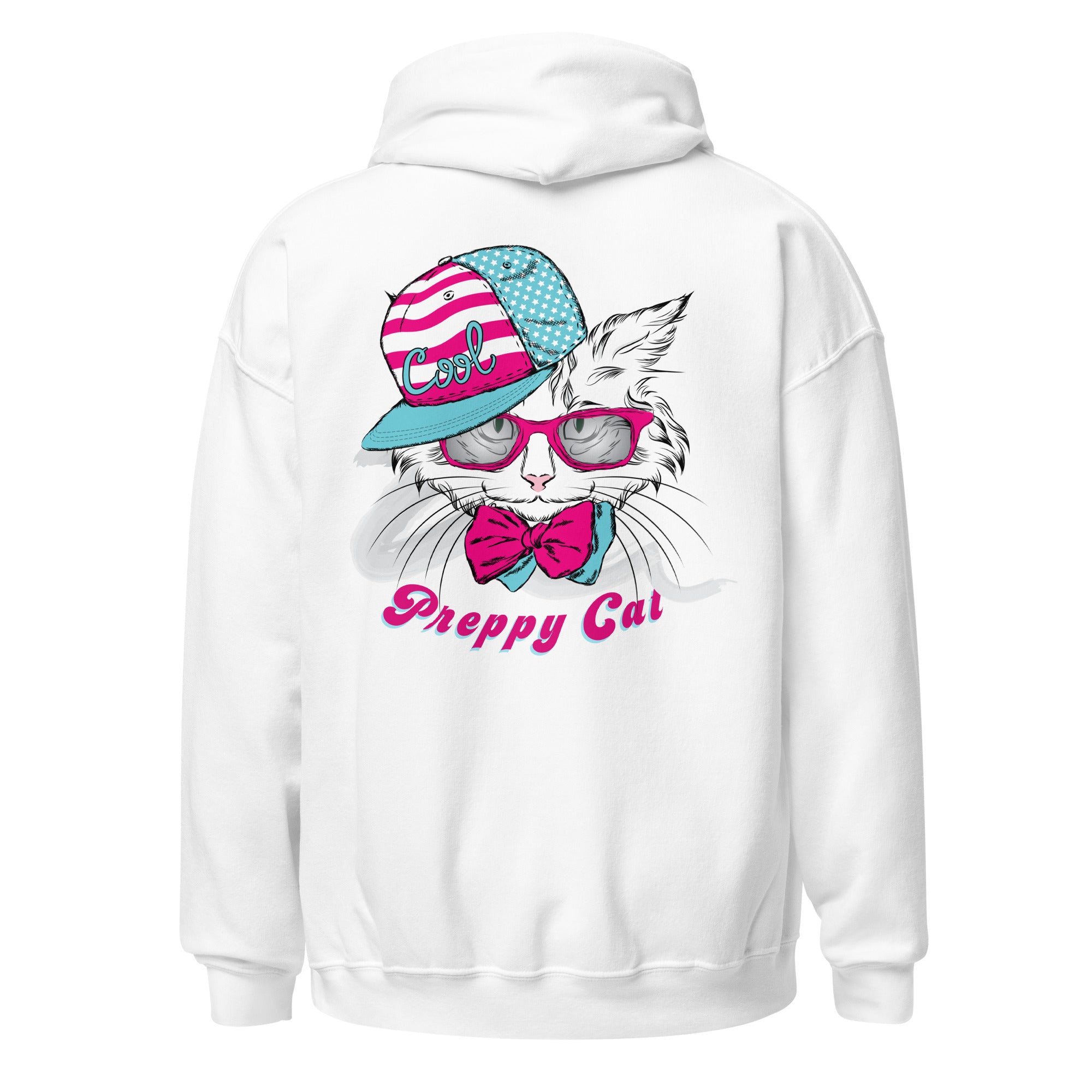 Preppy Cat Aesthetic Unisex Pullover Hoodie Sweatshirt