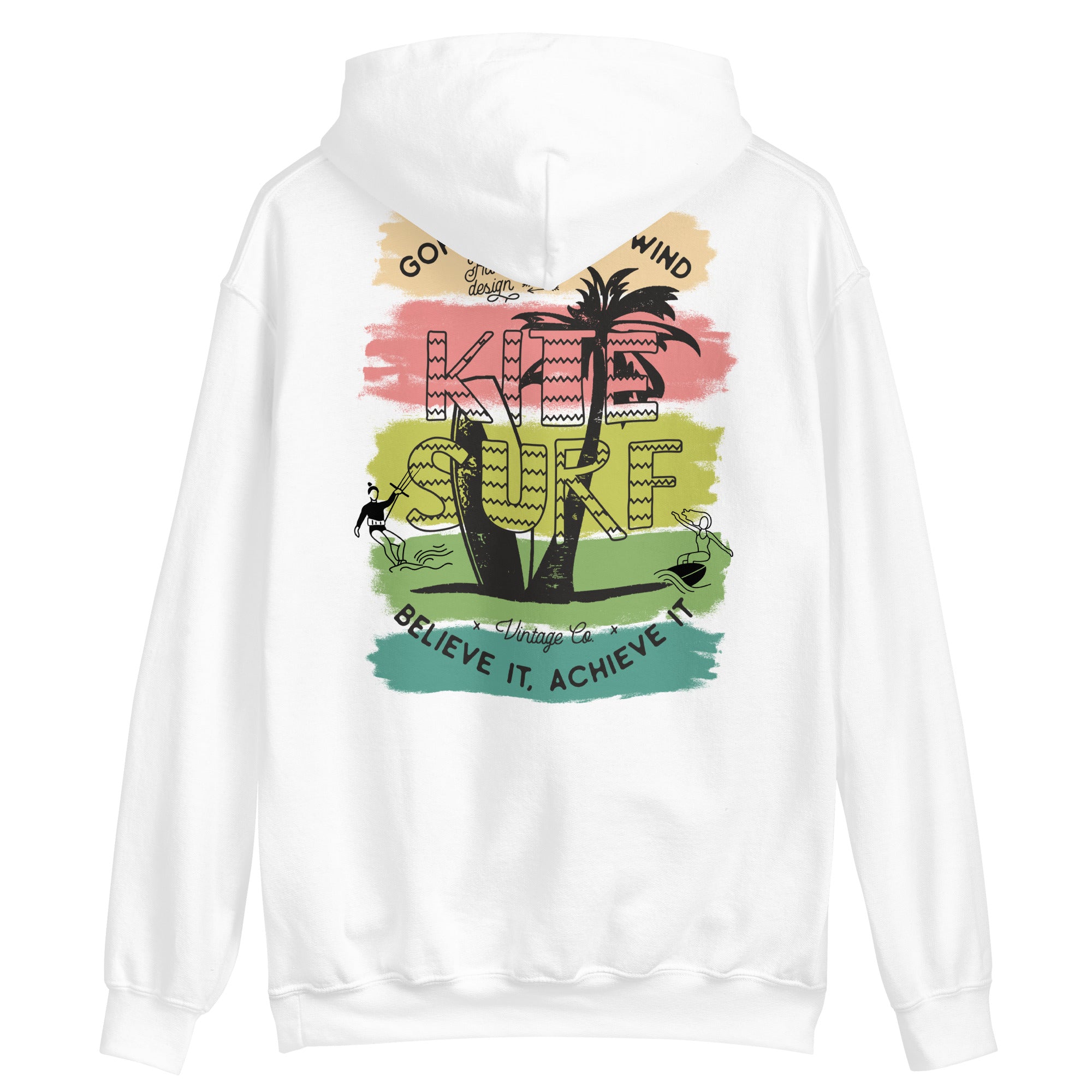 Preppy Beach Kite Surfer Vintage Style Hoodie for Women