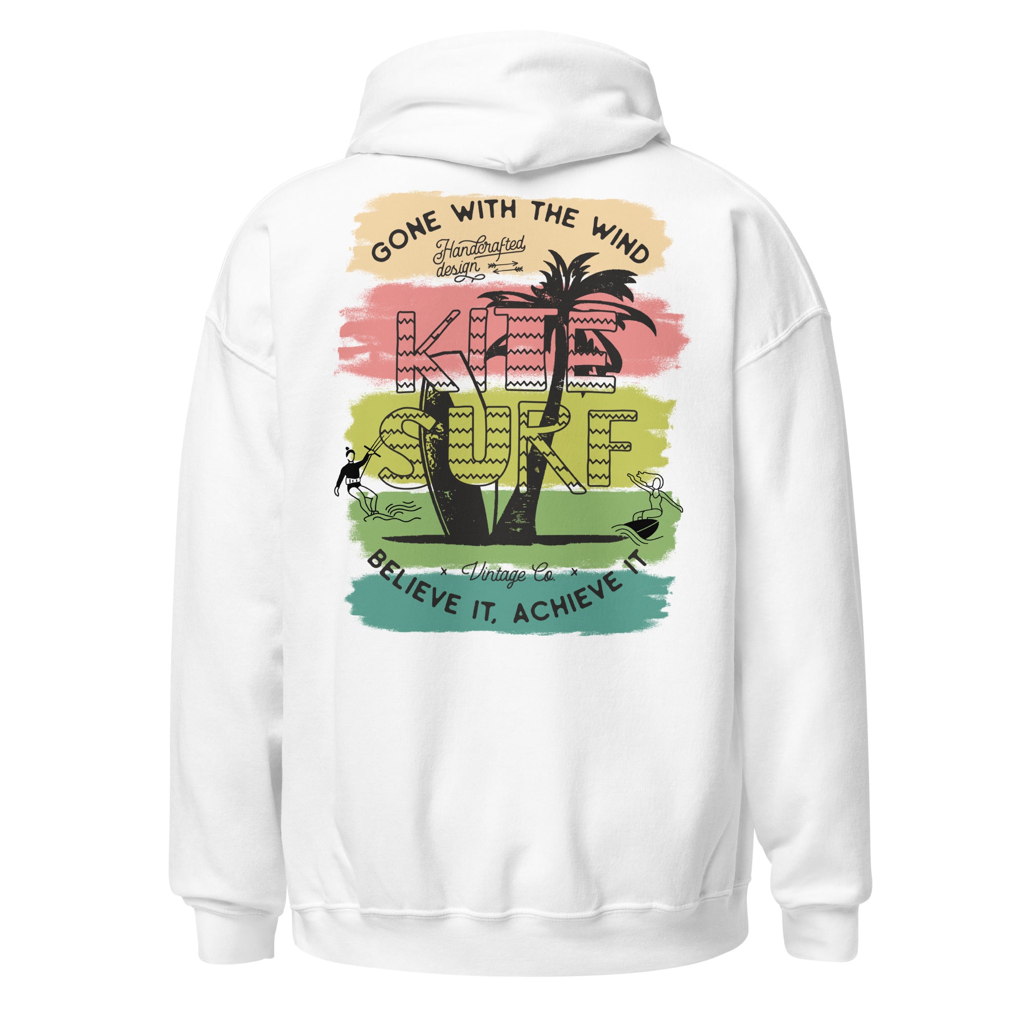 Preppy Beach Kite Surfer Vintage Style Hoodie for Women