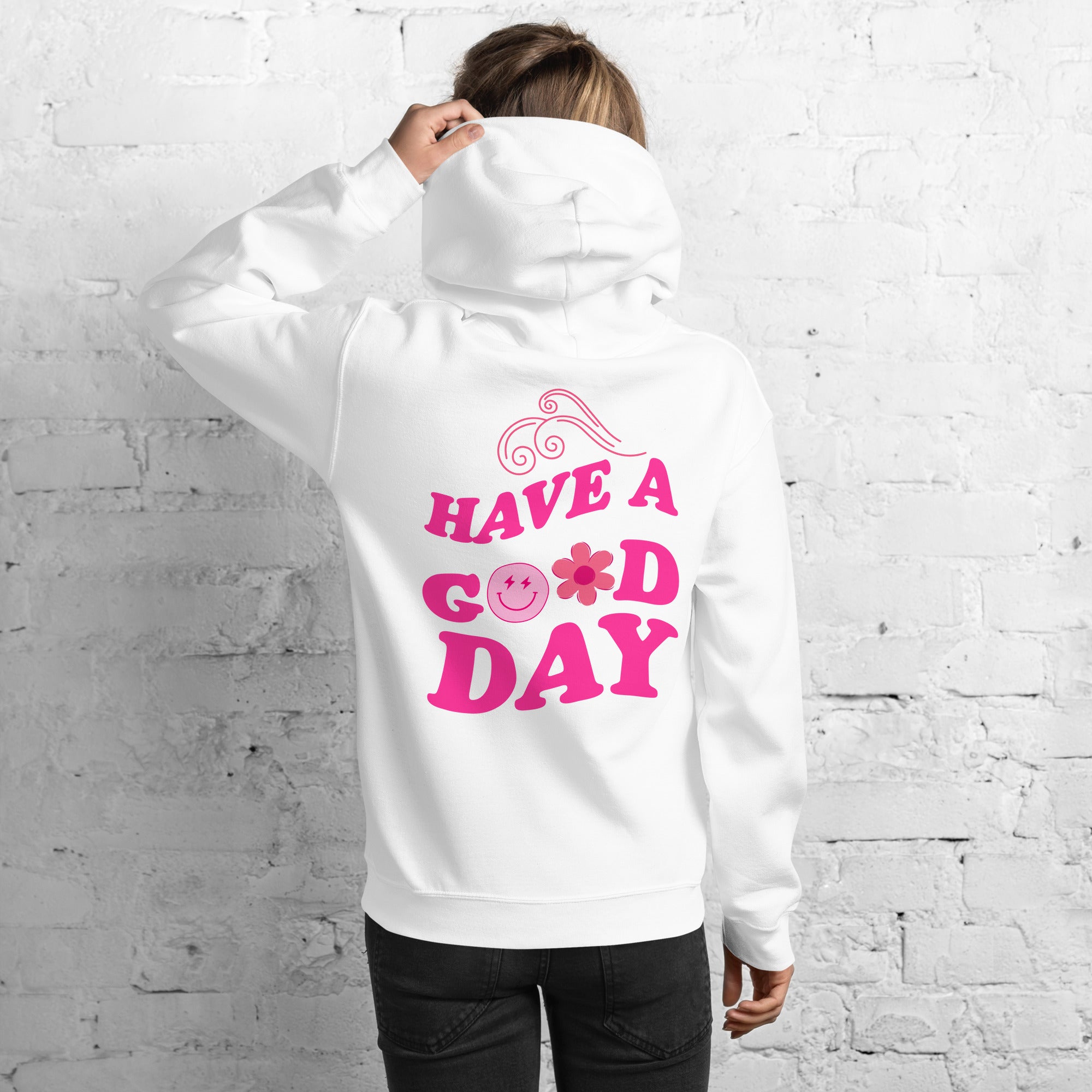 Preppy Have A Good Day Aesthetic Beach Hoodie Sweatshirt For Women