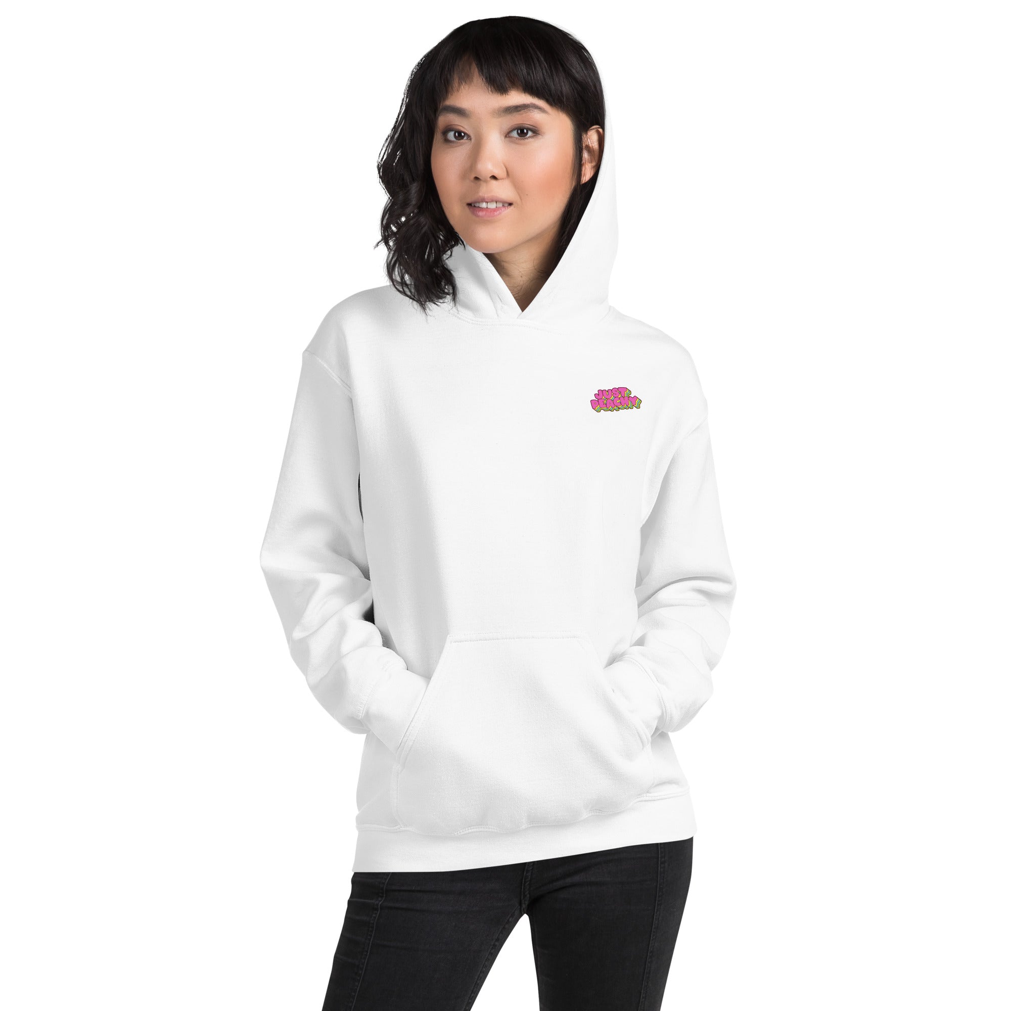 Preppy Just Peachy Hoodie Trendy Aesthetic Hooded Sweatshirt