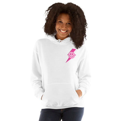 Preppy Aesthetic Checkerboard Smiley Lightning Bolt Hoodie