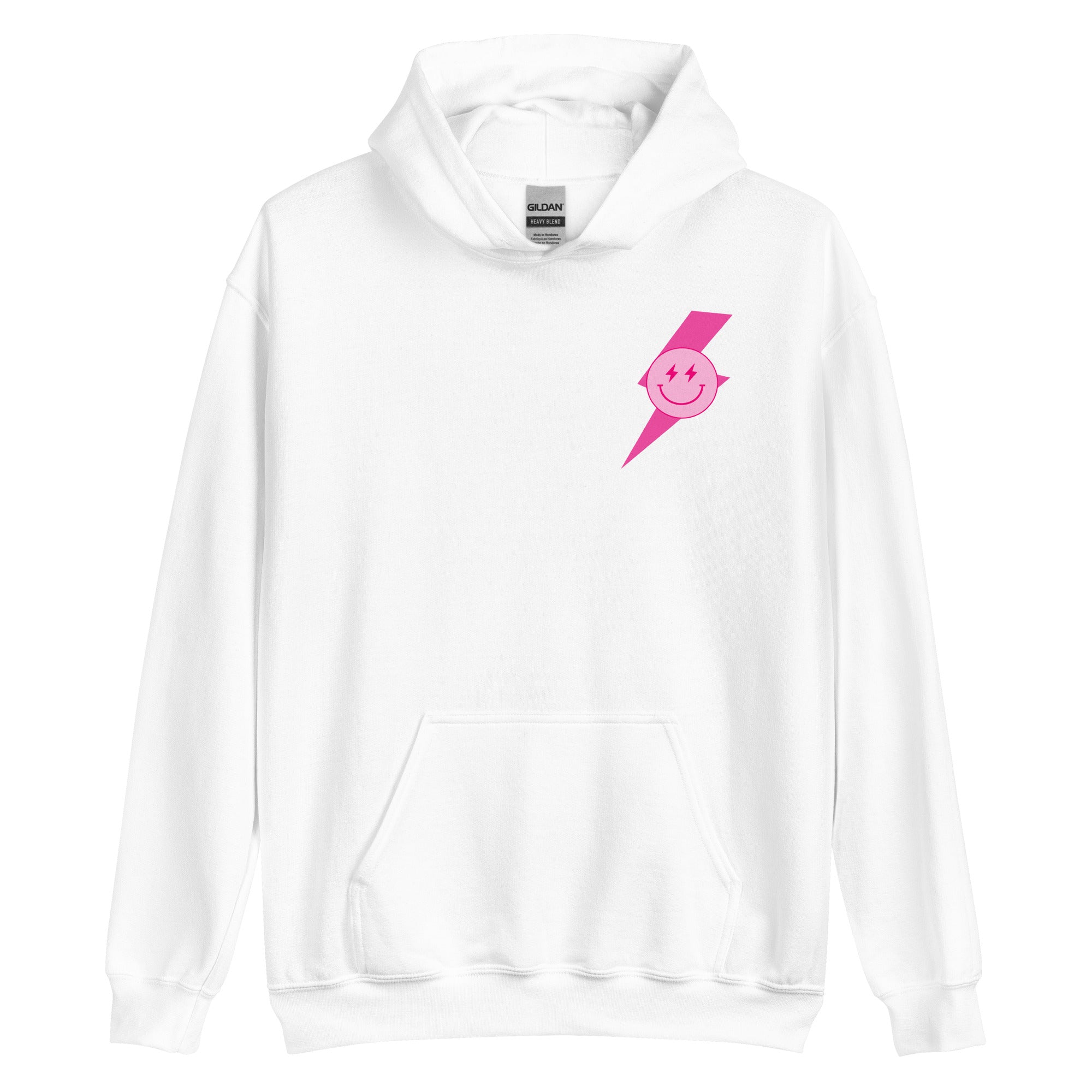 Preppy Aesthetic Checkerboard Smiley Lightning Bolt Hoodie
