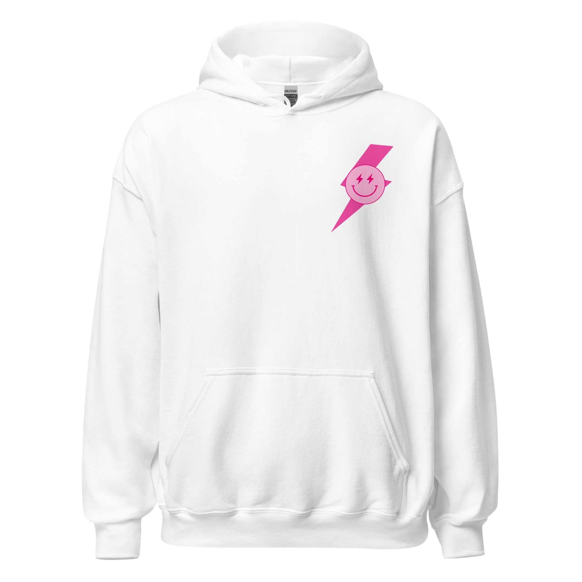 Preppy Aesthetic Checkerboard Smiley Lightning Bolt Hoodie