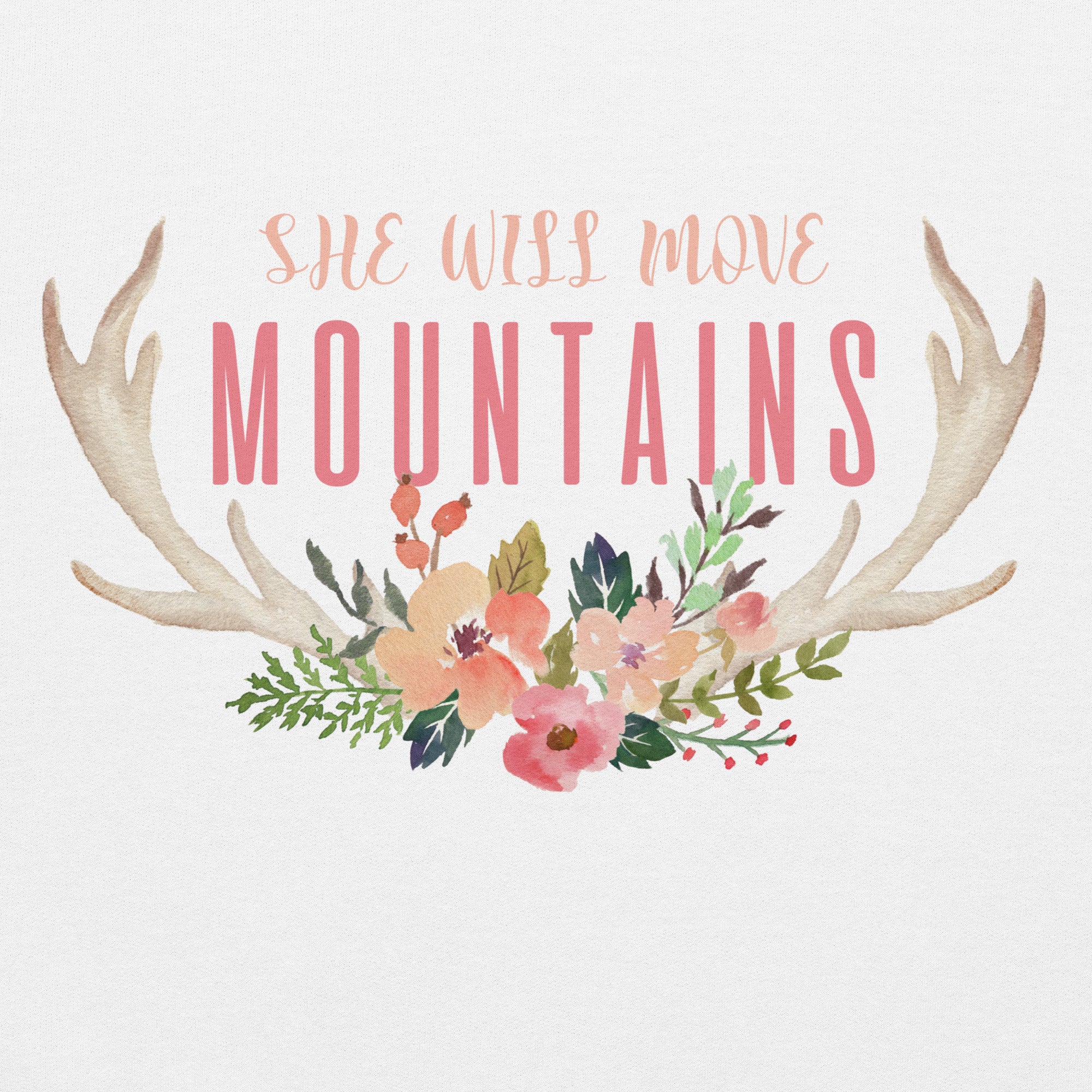 She Can Move Mountains Preppy Inspirational Hoodie