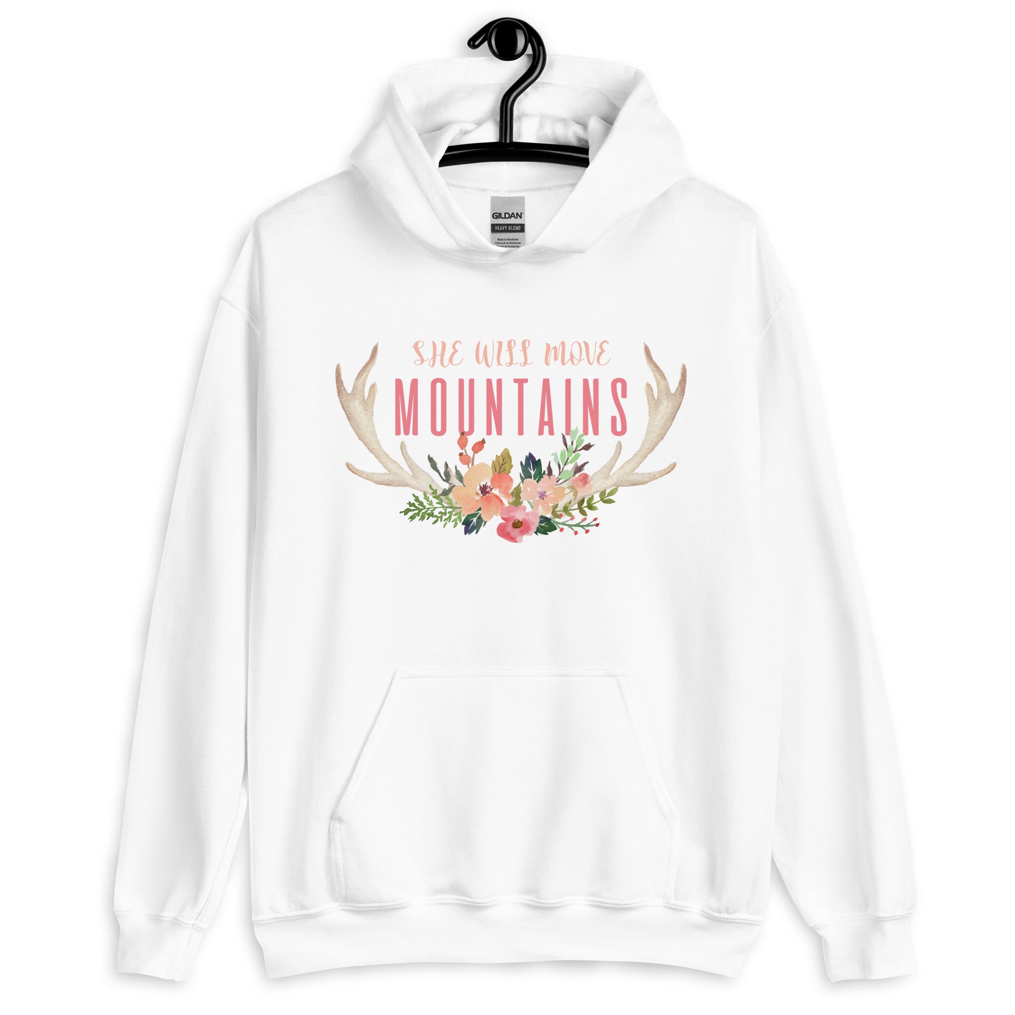 She Can Move Mountains Preppy Inspirational Hoodie