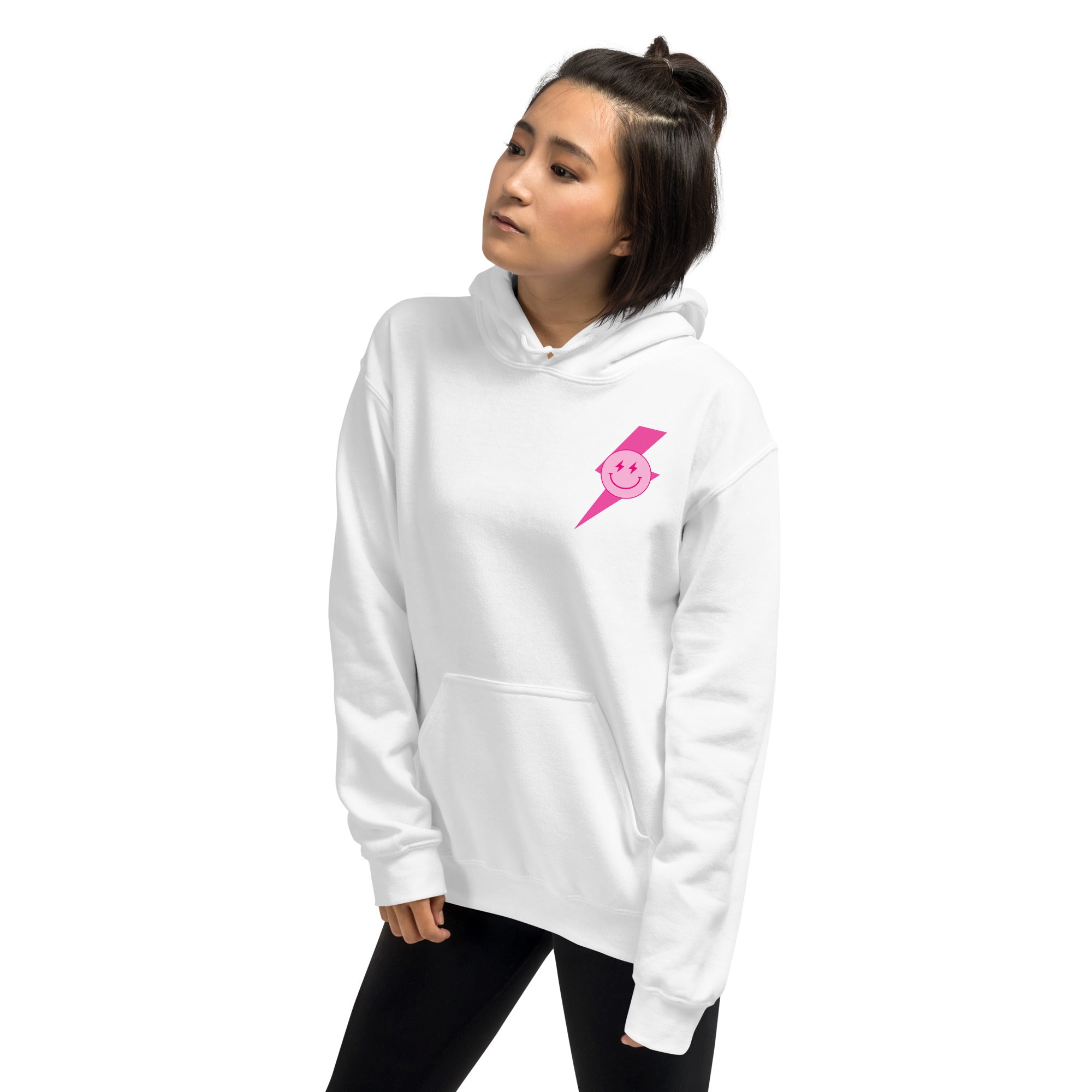 Preppy Aesthetic Checkerboard Smiley Lightning Bolt Hoodie