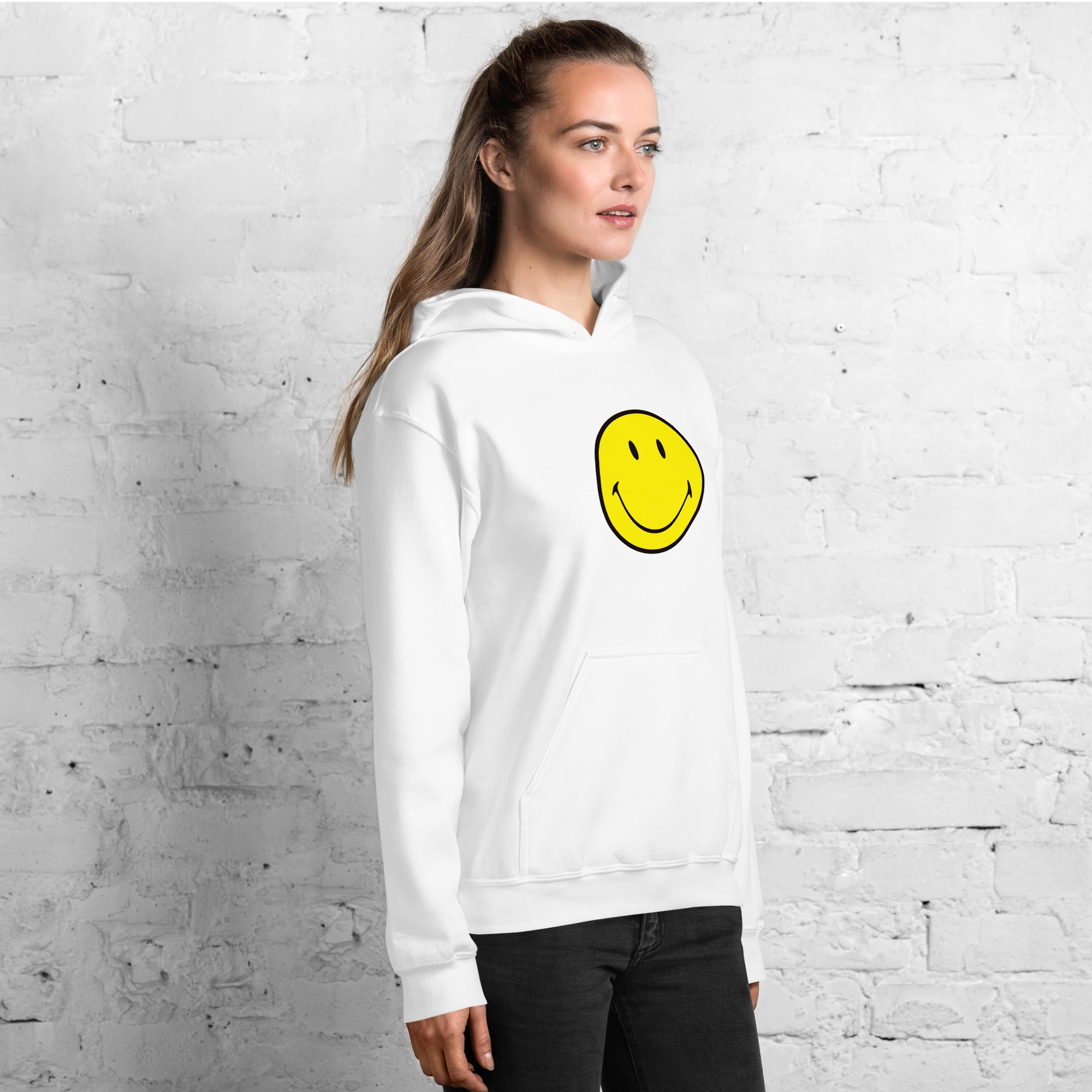 Preppy Smiley Face Hoodie Sweatshirt