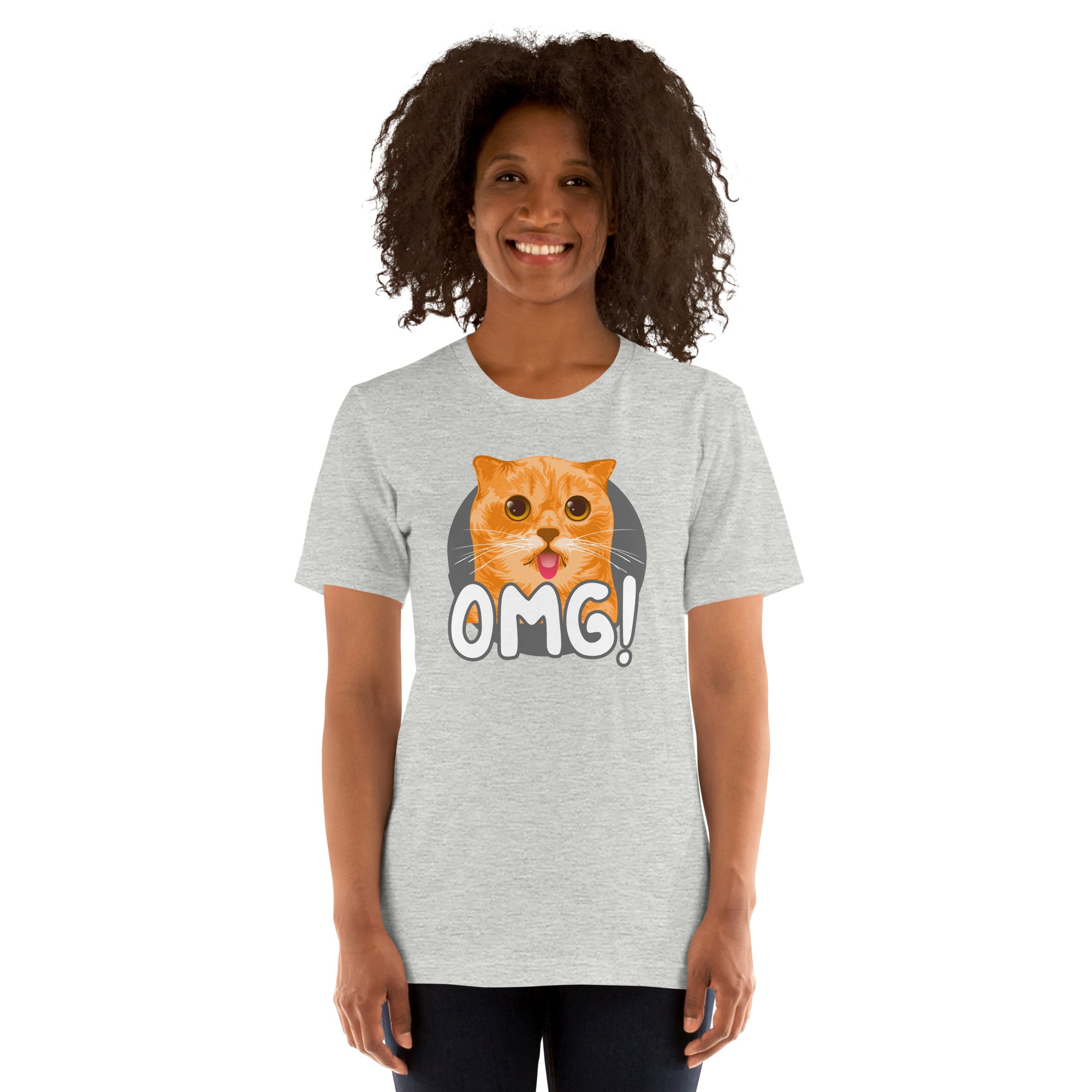 OMG Funny Cat Unisex 100% Cotton T-Shirt