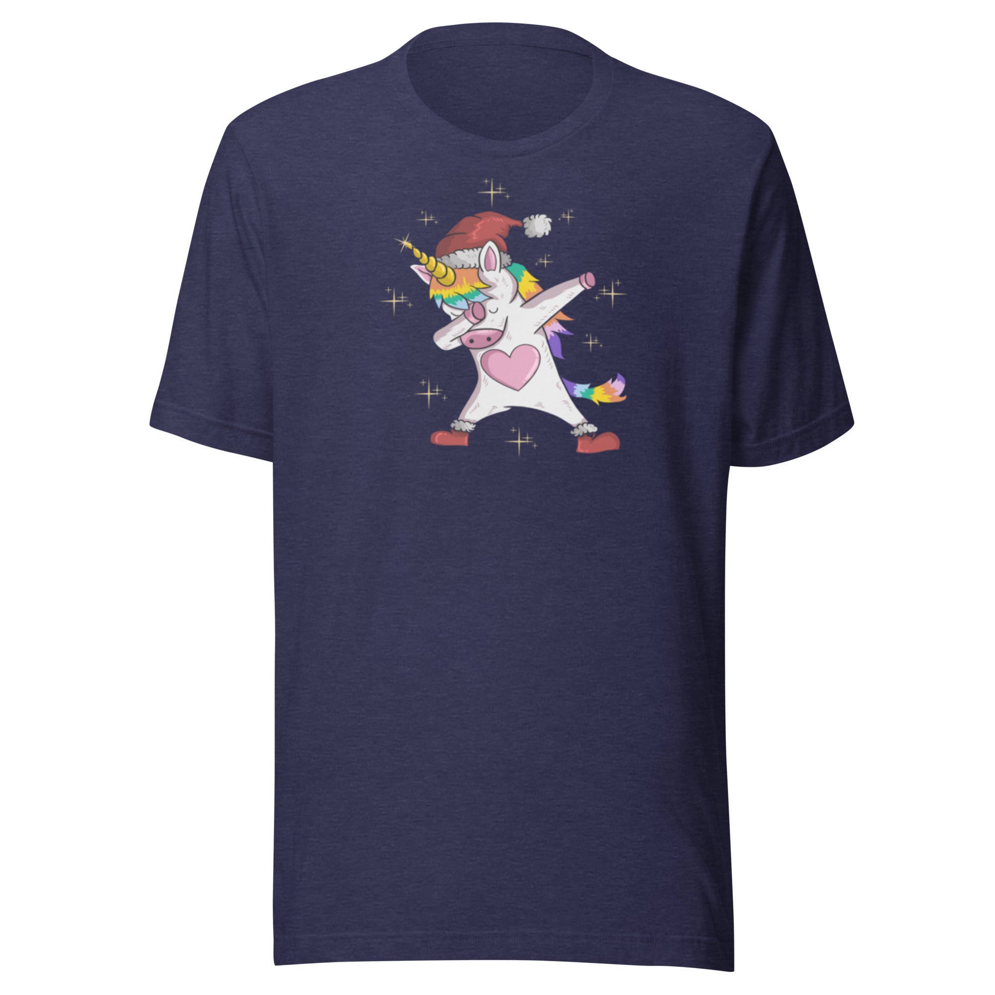 Dabbing Unicorn Christmas Theme Preppy Unisex T-shirt