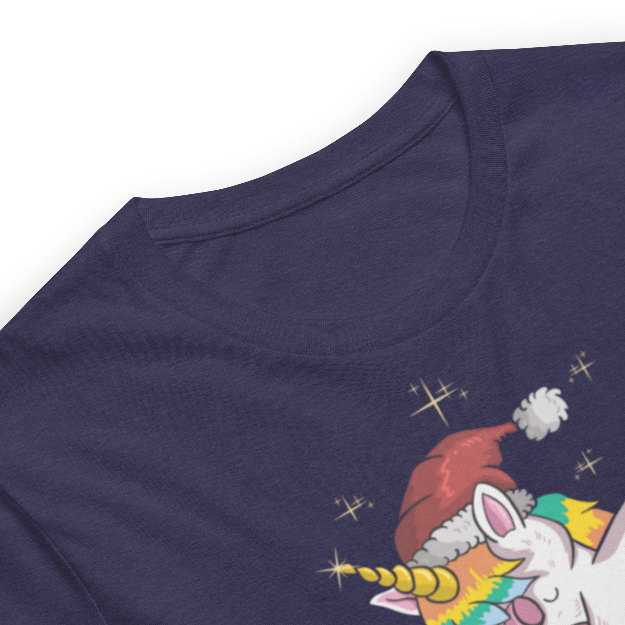 Dabbing Unicorn Christmas Theme Preppy Unisex T-shirt