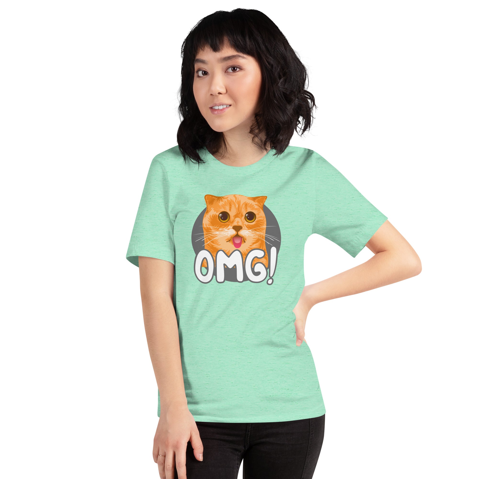 OMG Funny Cat Unisex 100% Cotton T-Shirt