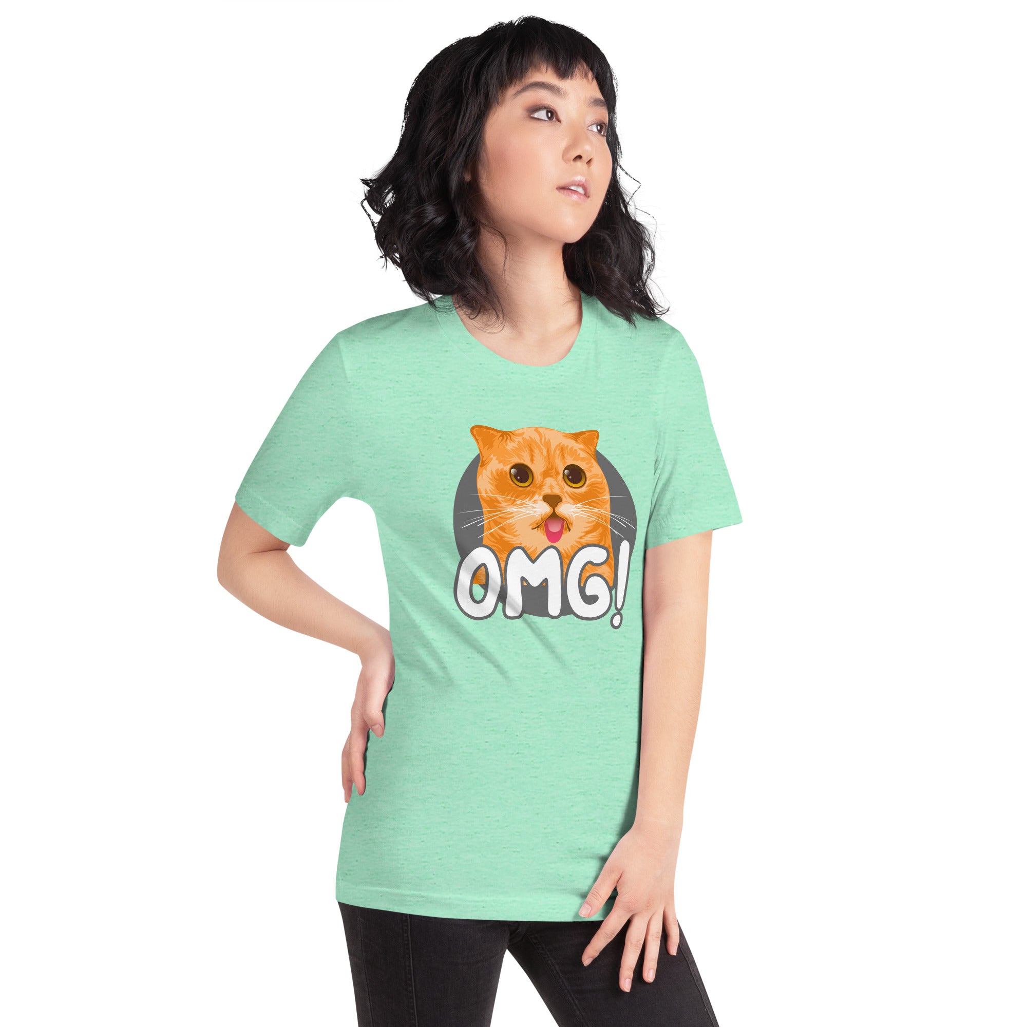 OMG Funny Cat Unisex 100% Cotton T-Shirt